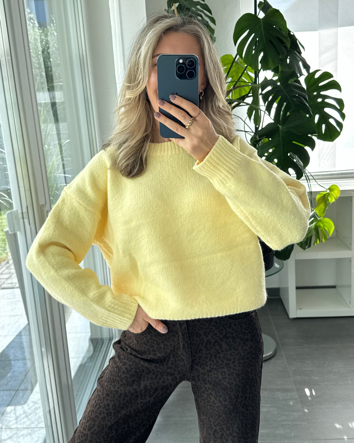 supersoft oversize Pullover softgelb