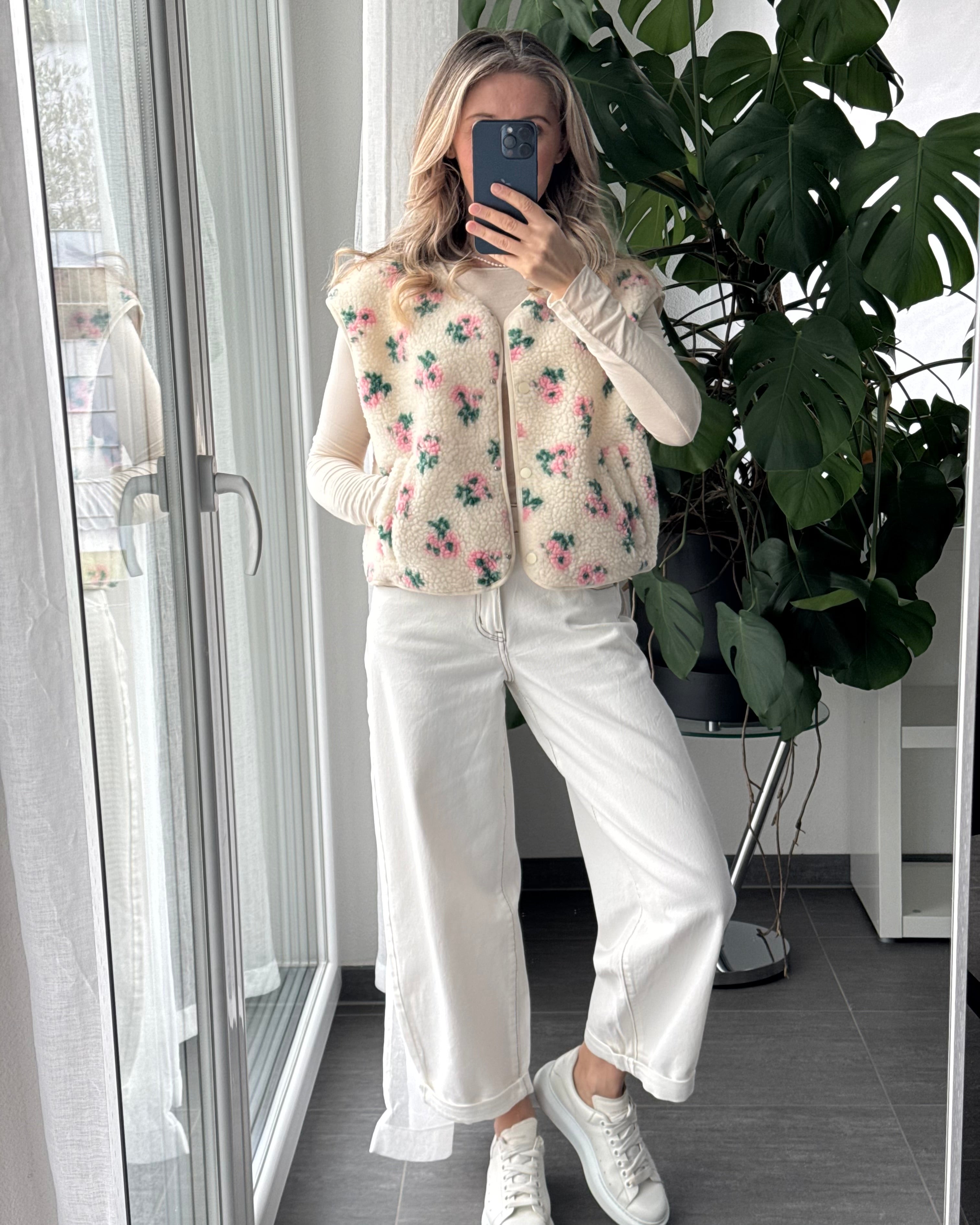 Stretch Balloon Jeans Weiß