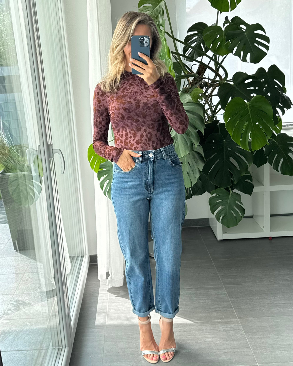 Body lace stretchy Bordeaux