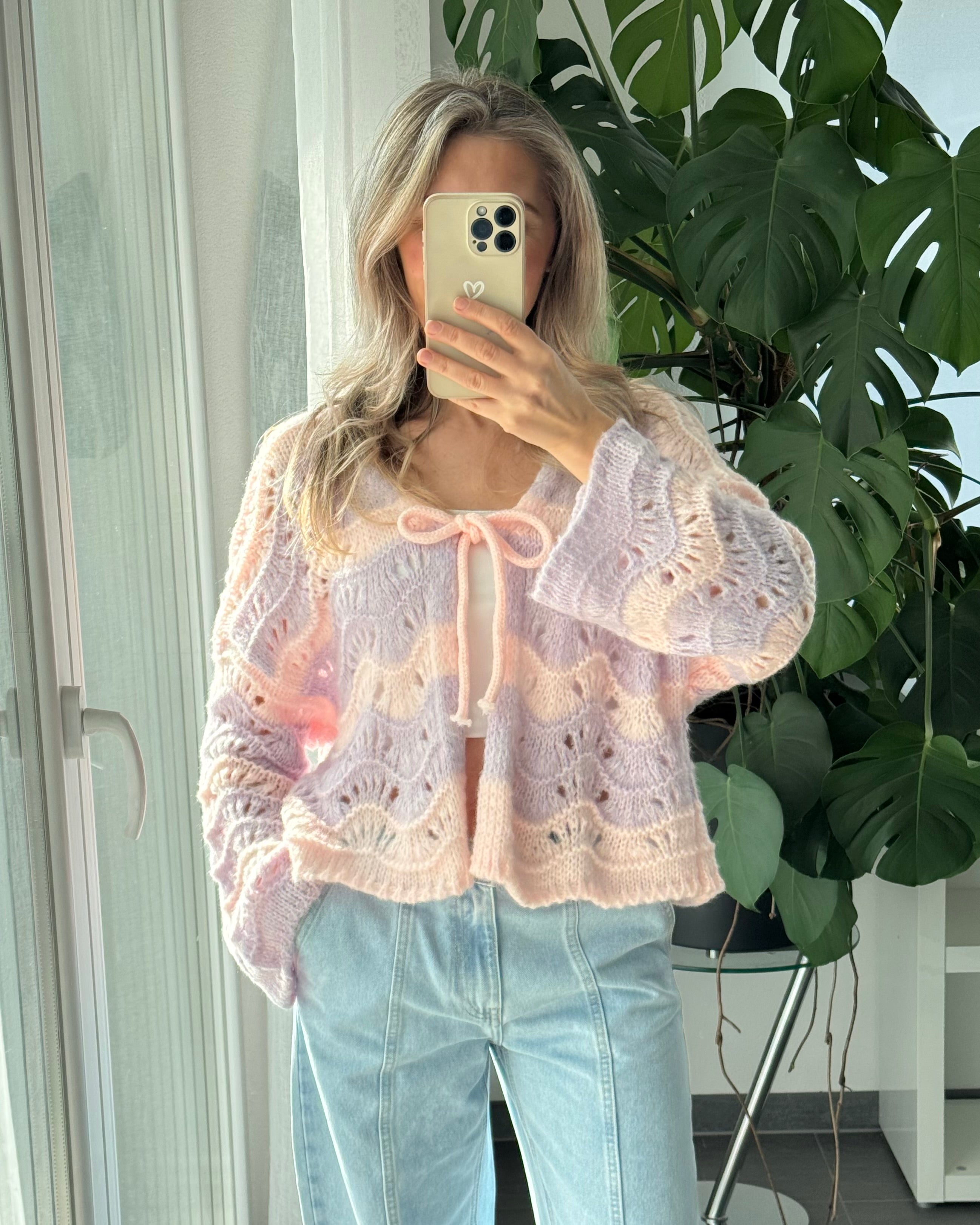 Cardigan Waves Flieder rosa