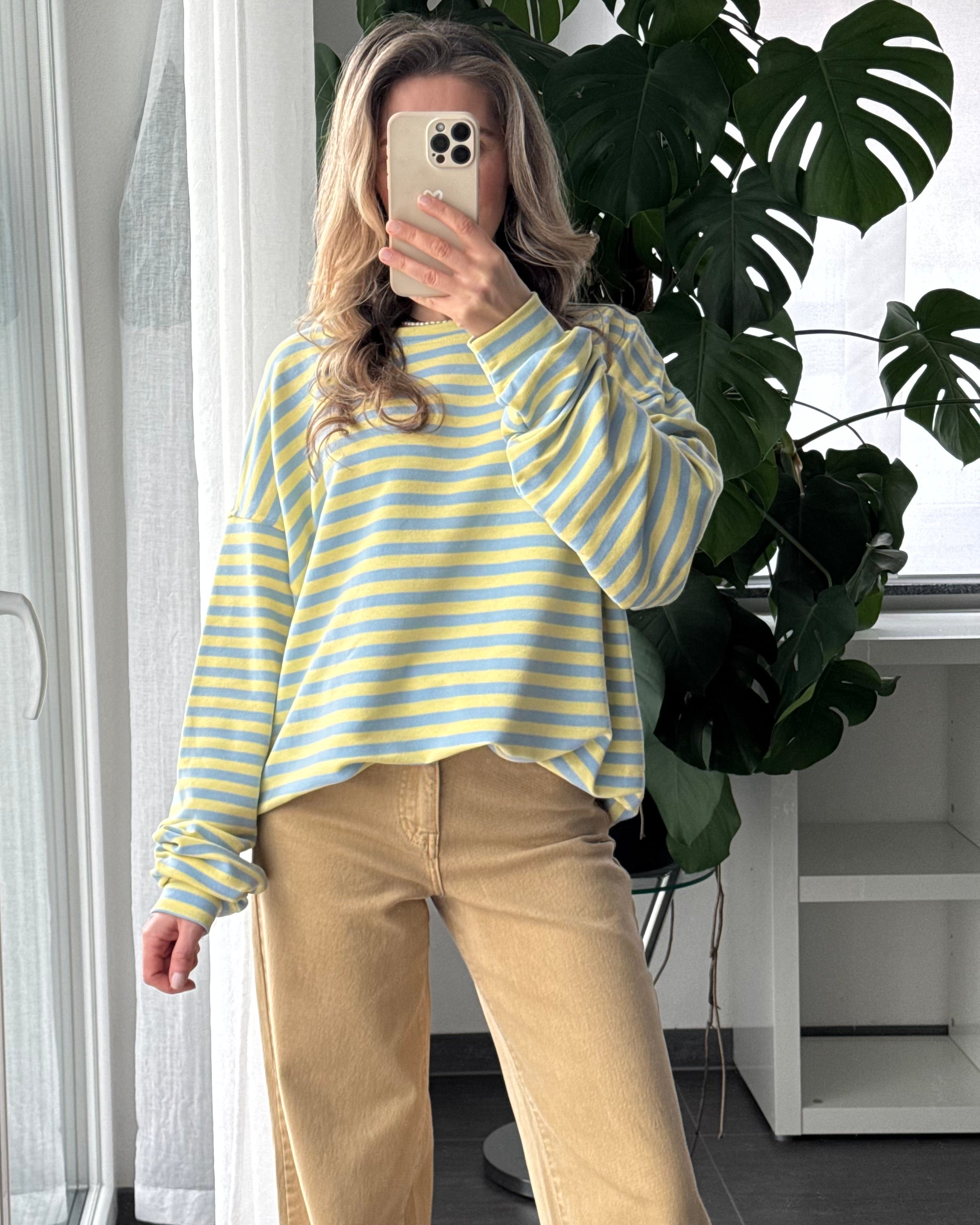 Shirt gestreift blau gelb