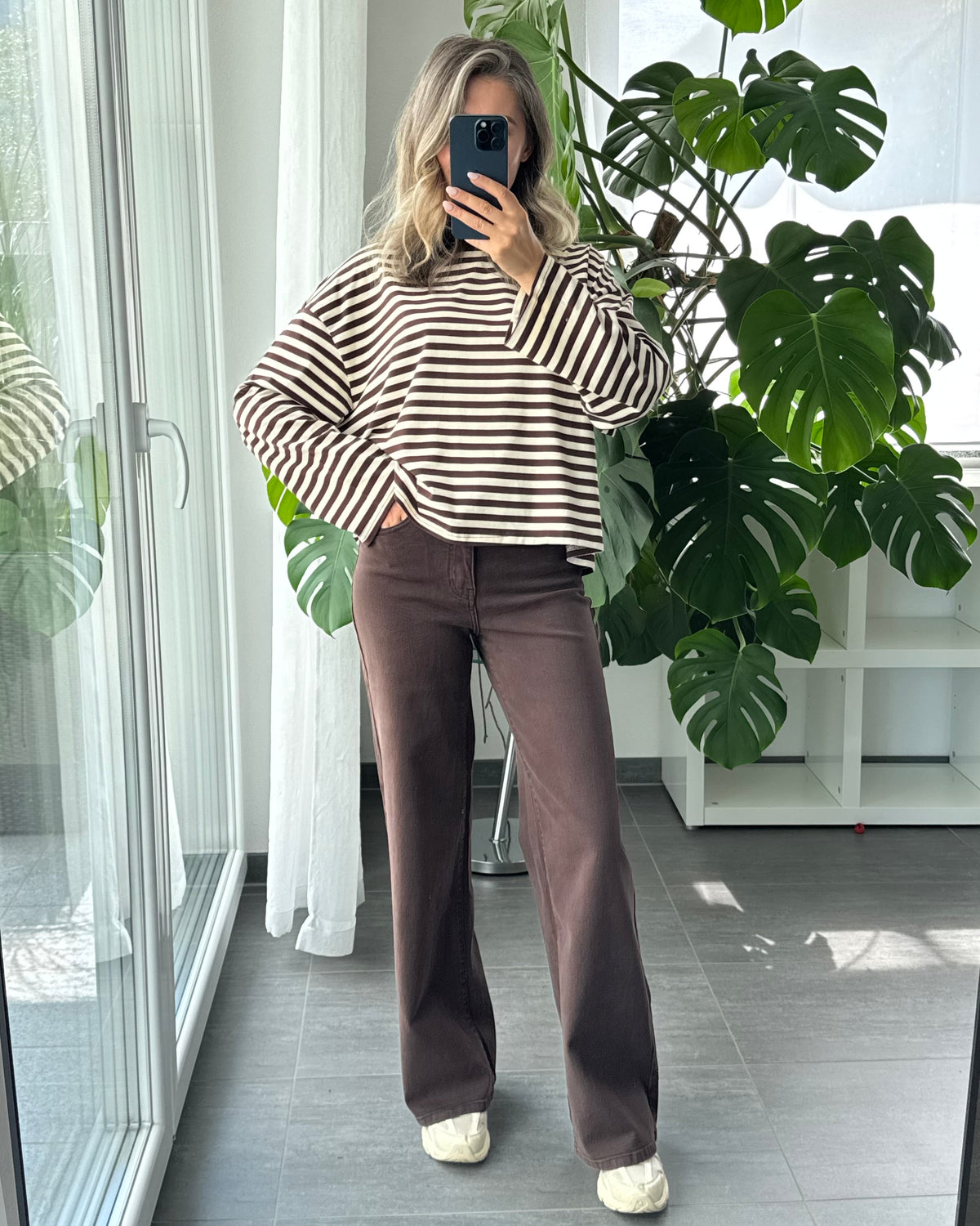 Wide leg stretch Jeans BRAUN