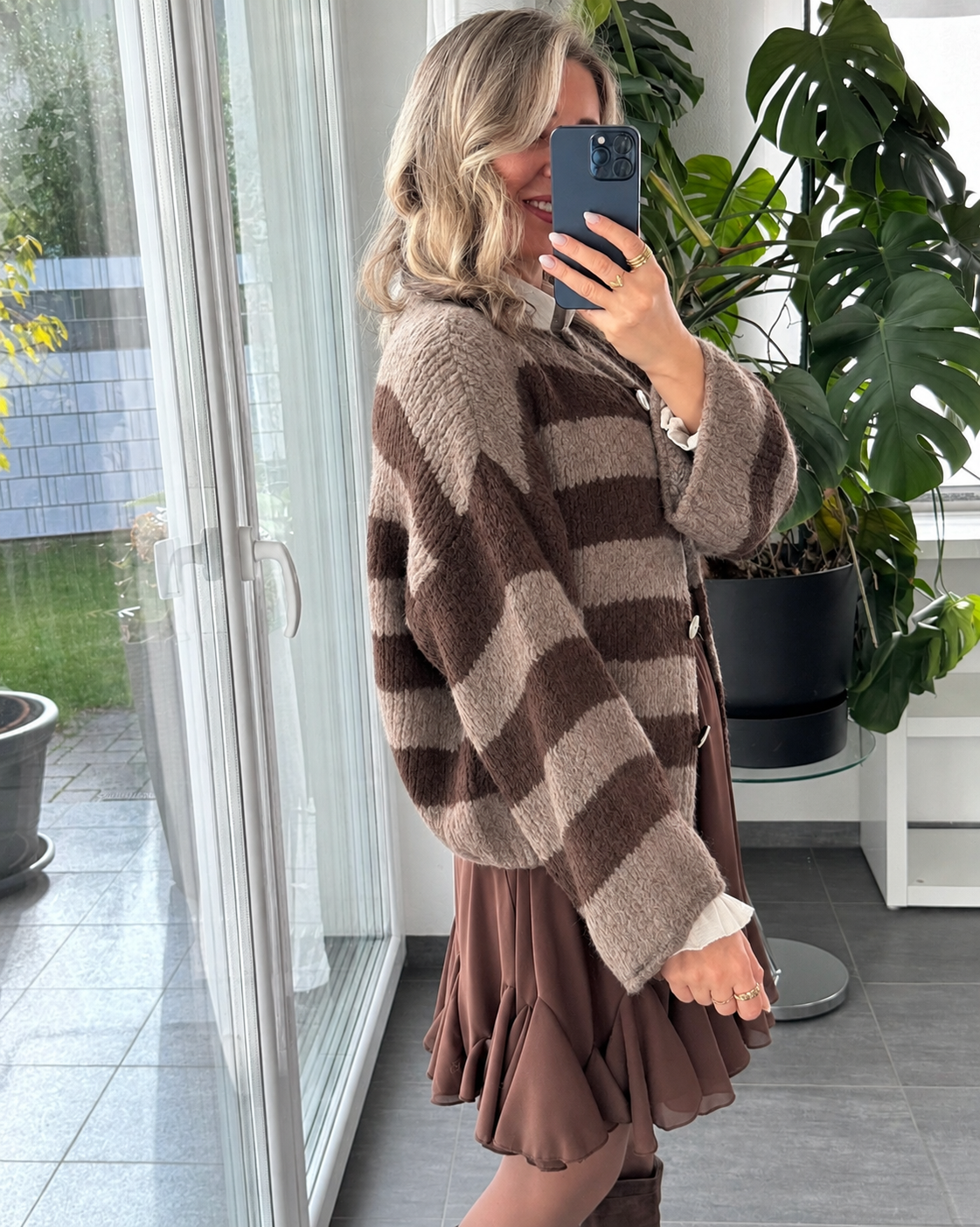 Strickjacke Molly Braun Taupe