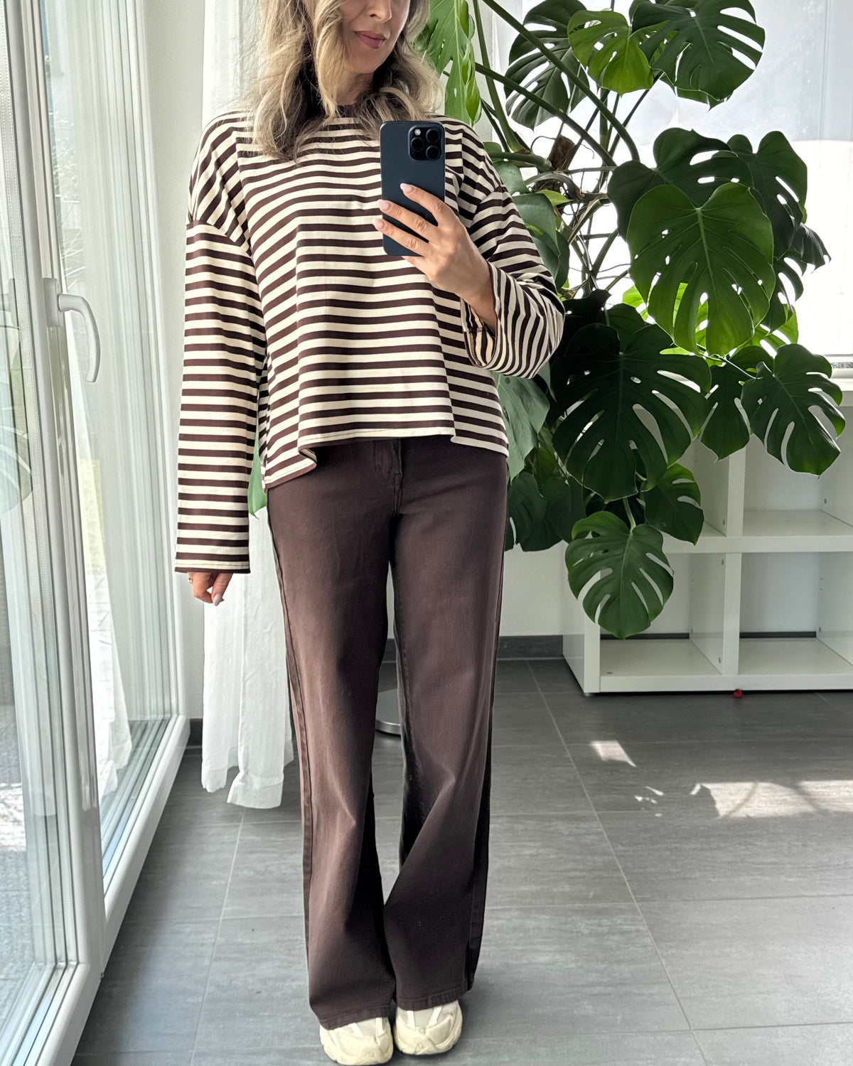 Wide leg stretch Jeans BRAUN