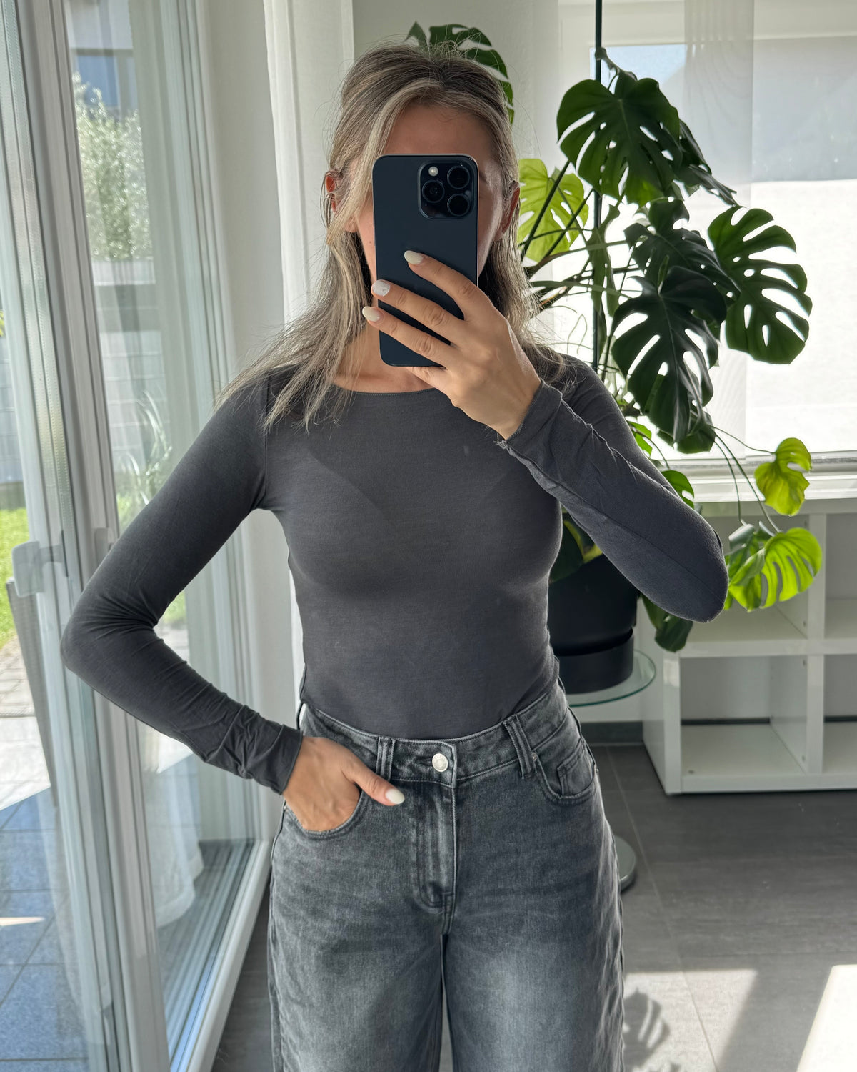 Supersoft & Stretchy Basictop dunkelgrau