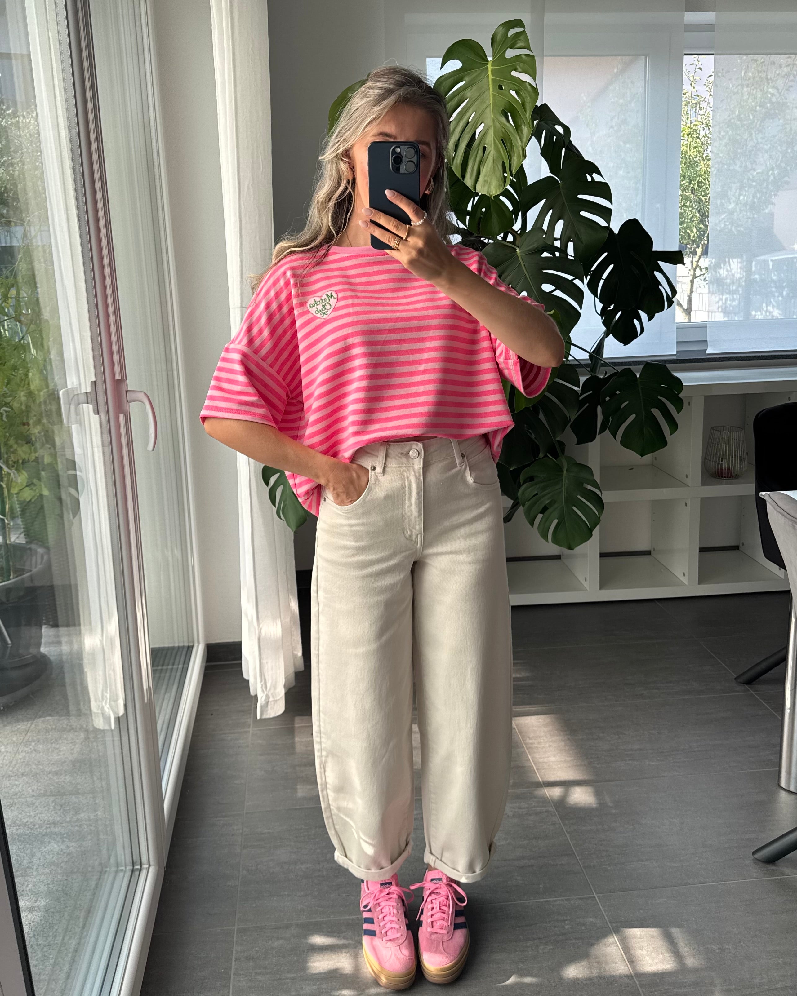 Shirt Streifenliebe Matcha Club Pink