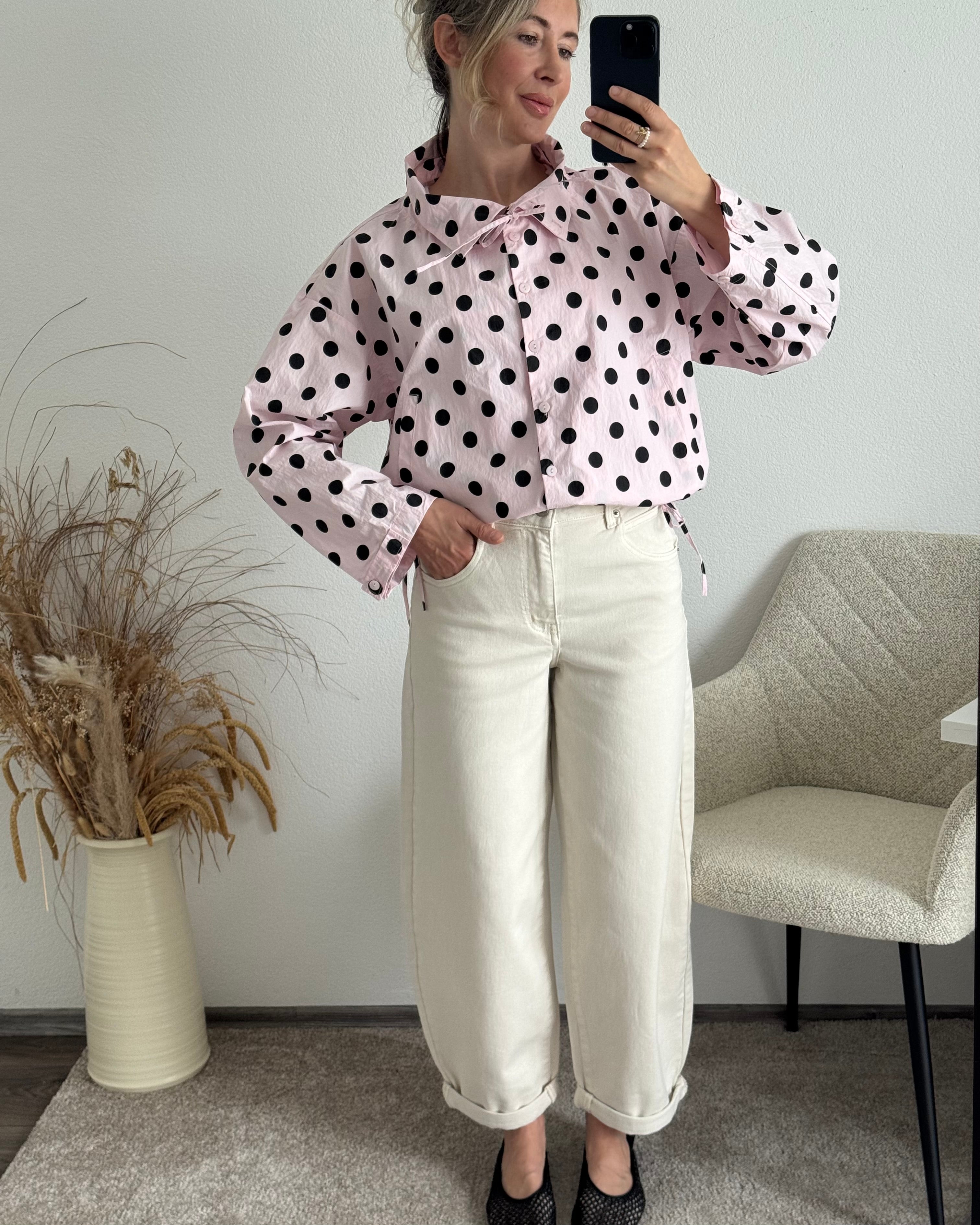 Stretch Balloon Jeans Beige