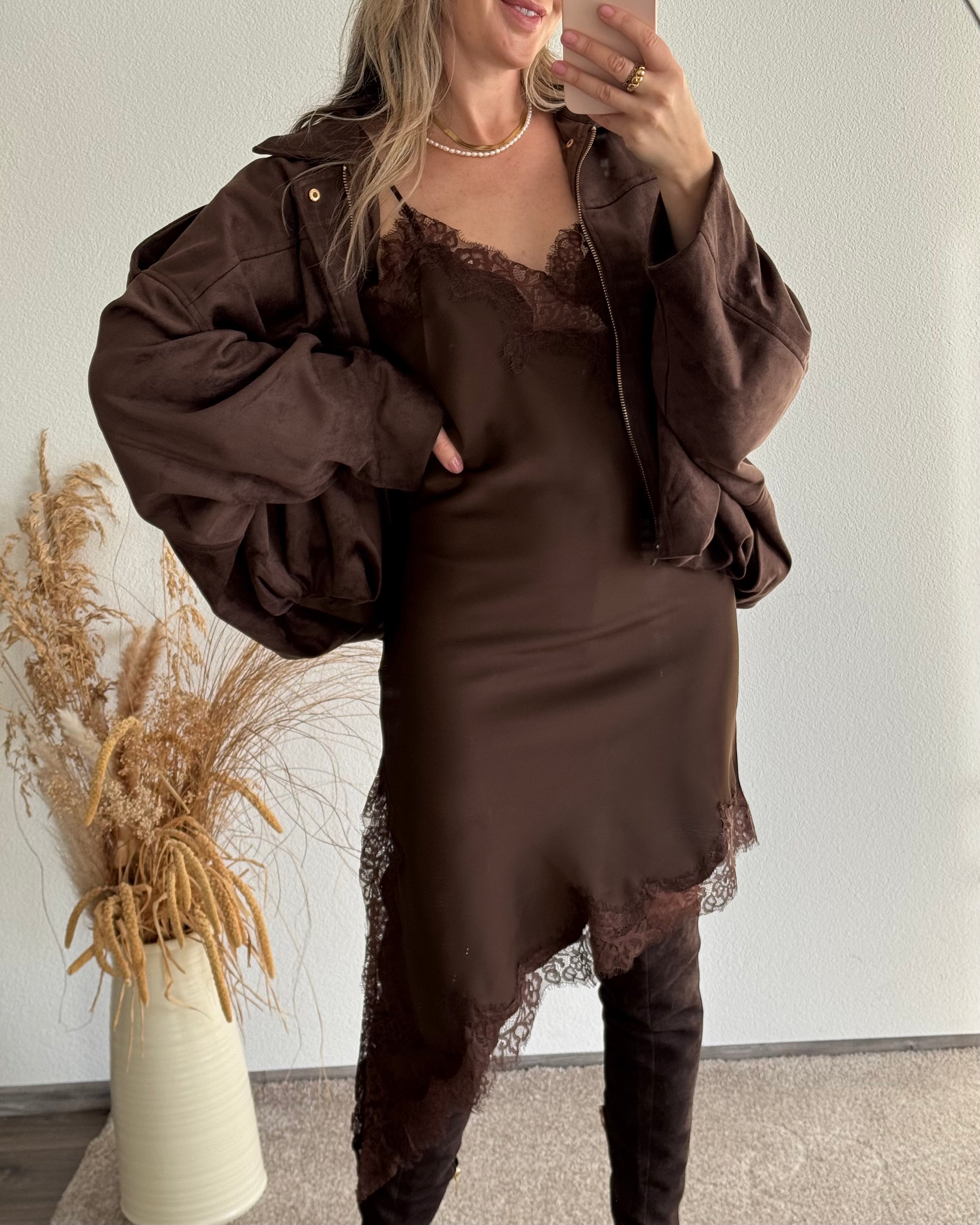 Satindress Lace COFFEE