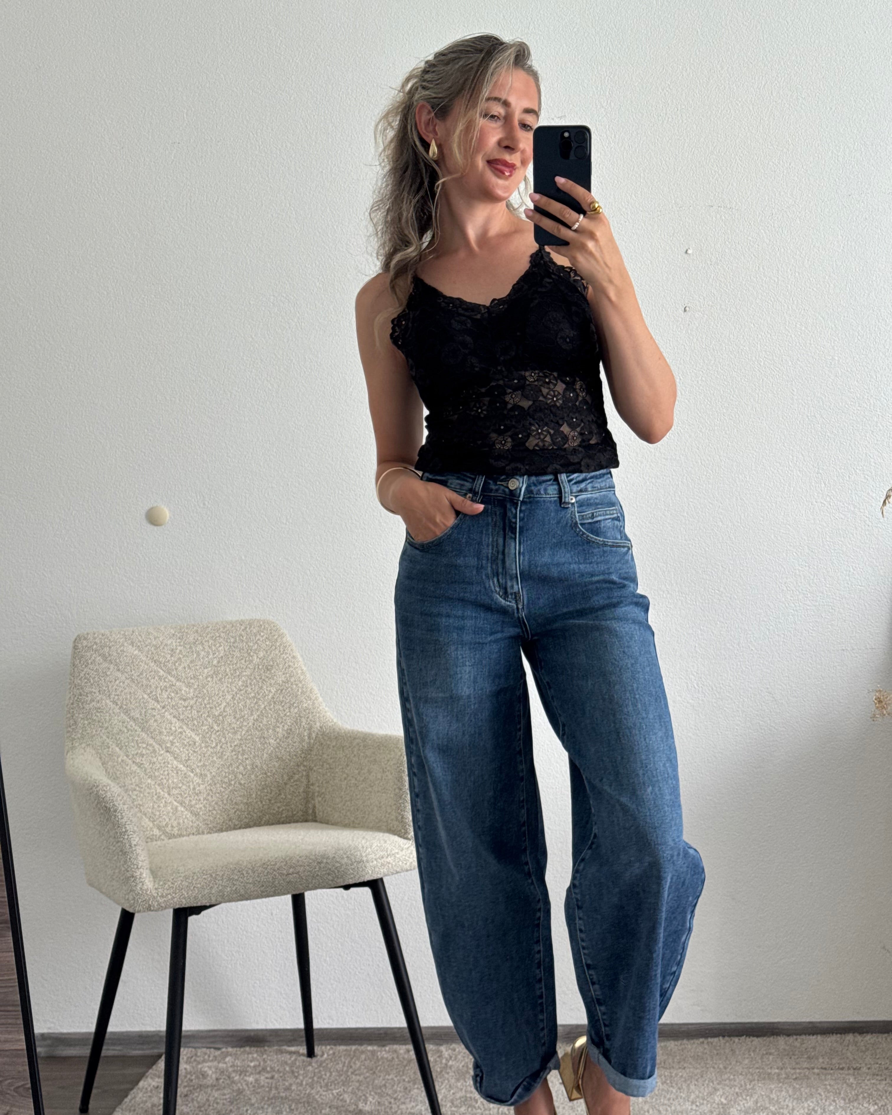 Spitzentop Lace Love Schwarz