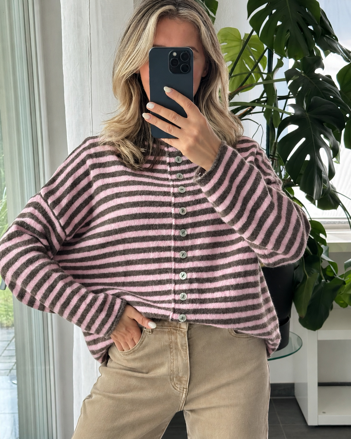 Cardigan Cozy Days Taupe rosa