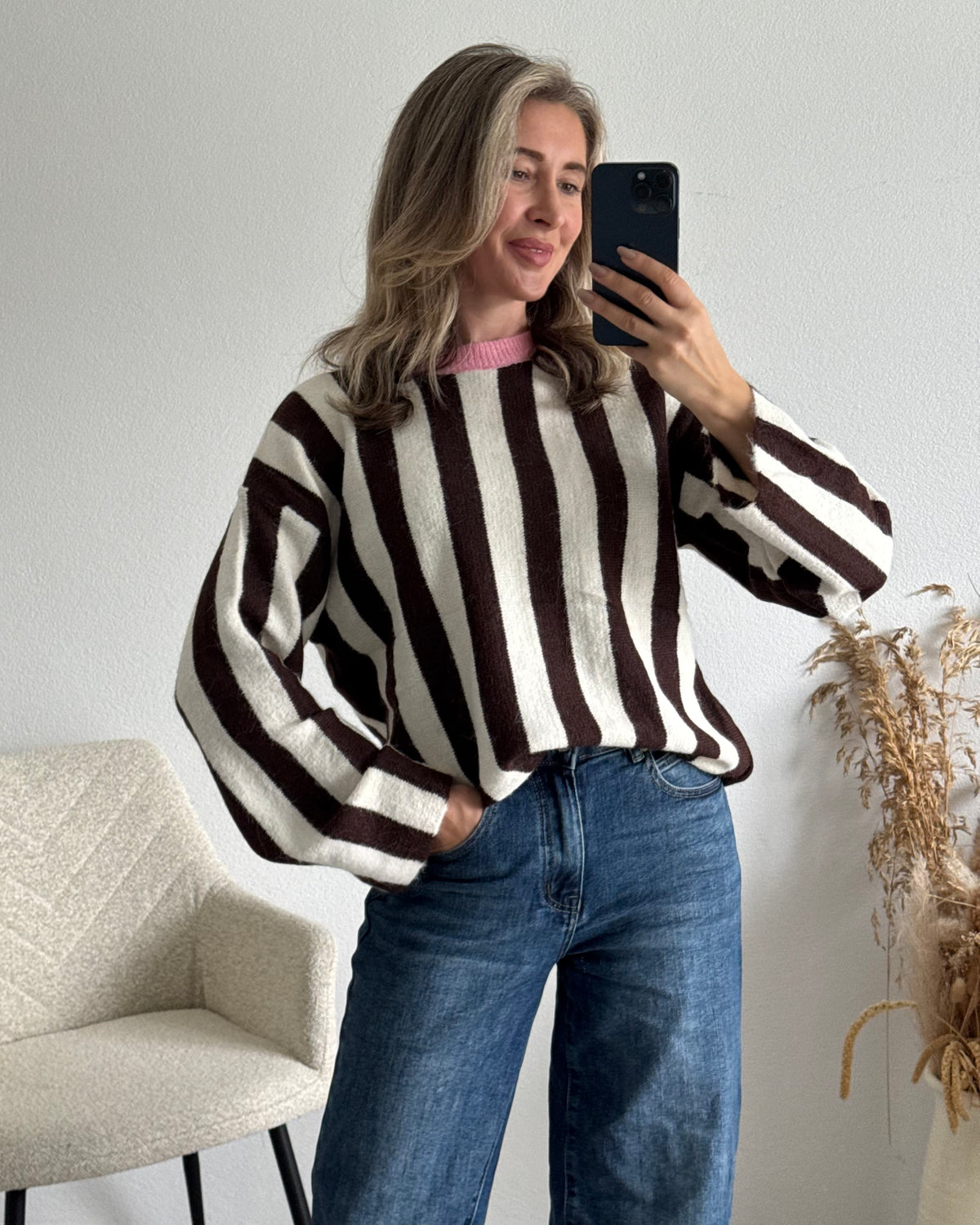 Strickpullover Self Love Chocolate Pink