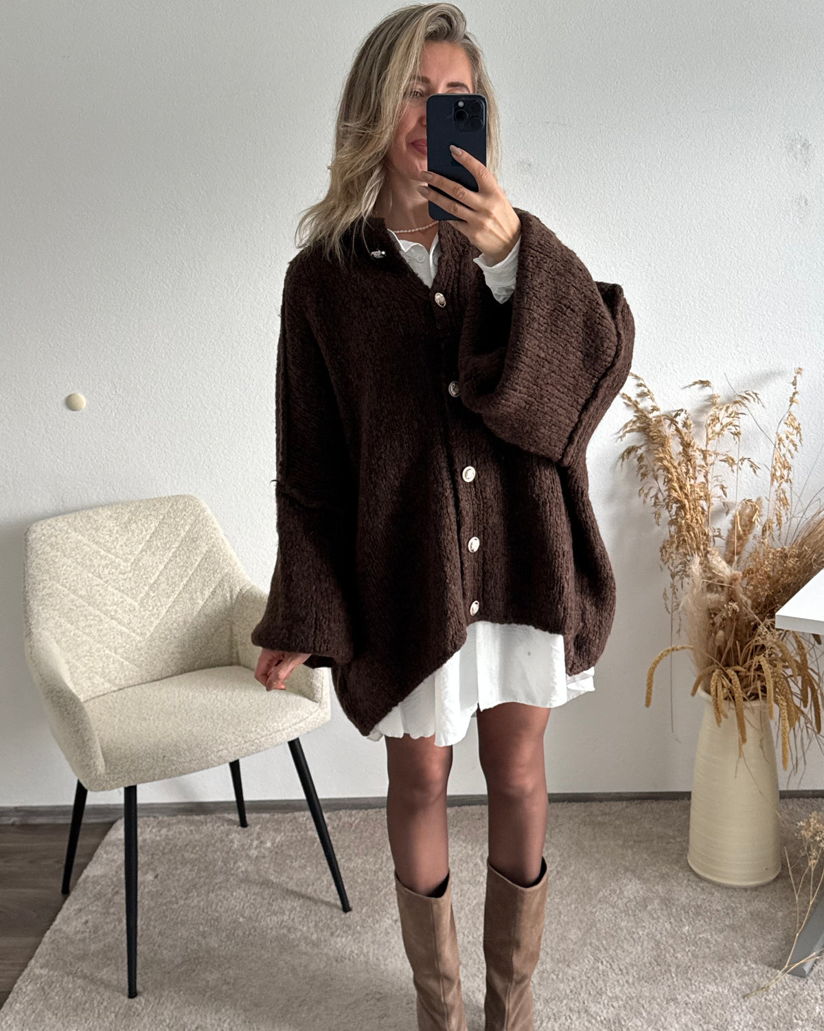 Strickjacke Elly Braun