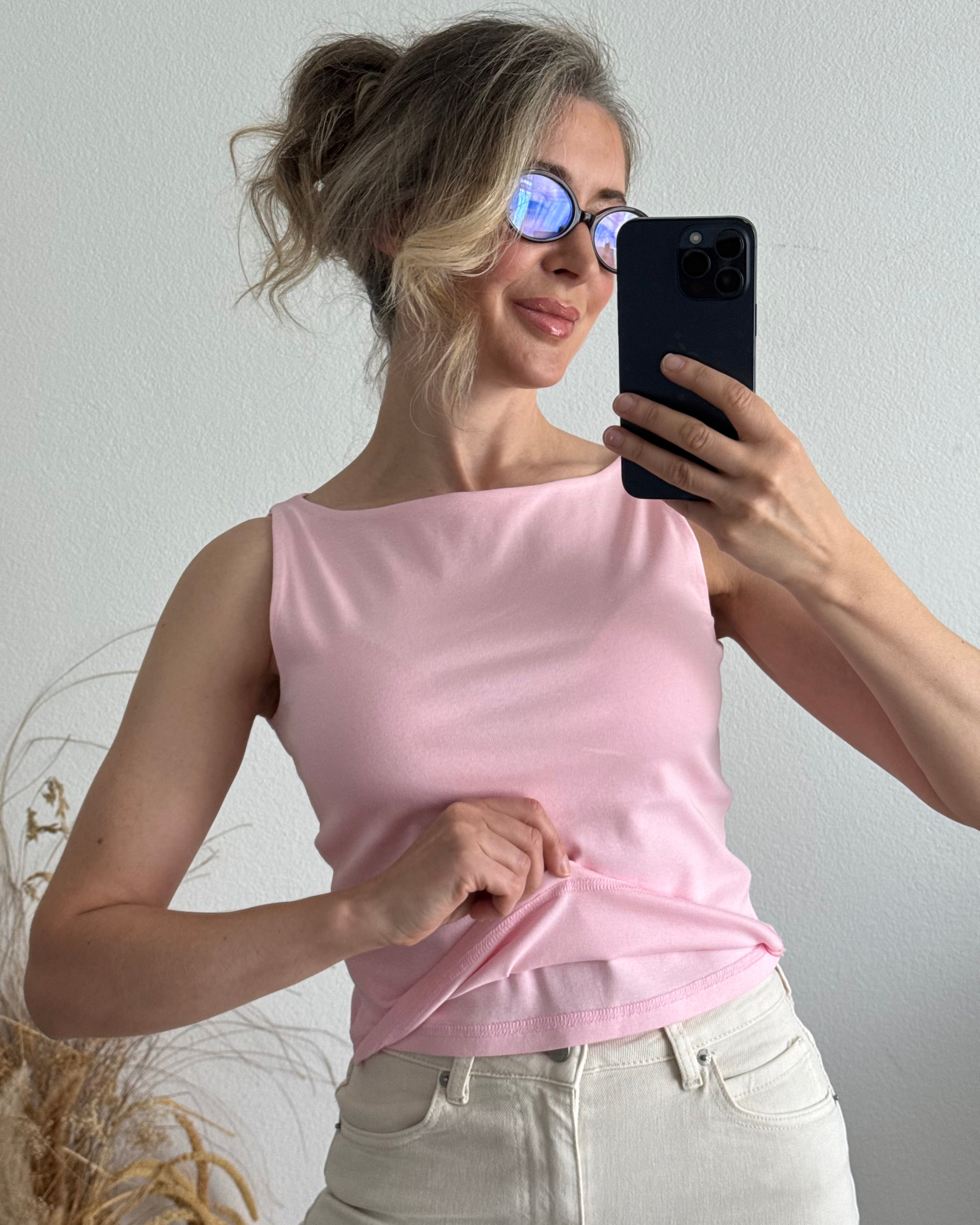 LOUNGE SHIRT ROSA kurzarm