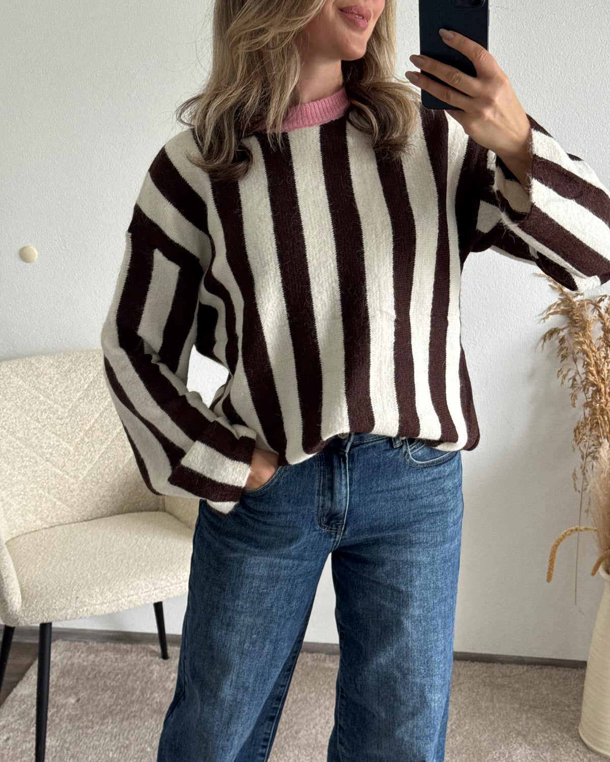 Strickpullover Self Love Chocolate Pink