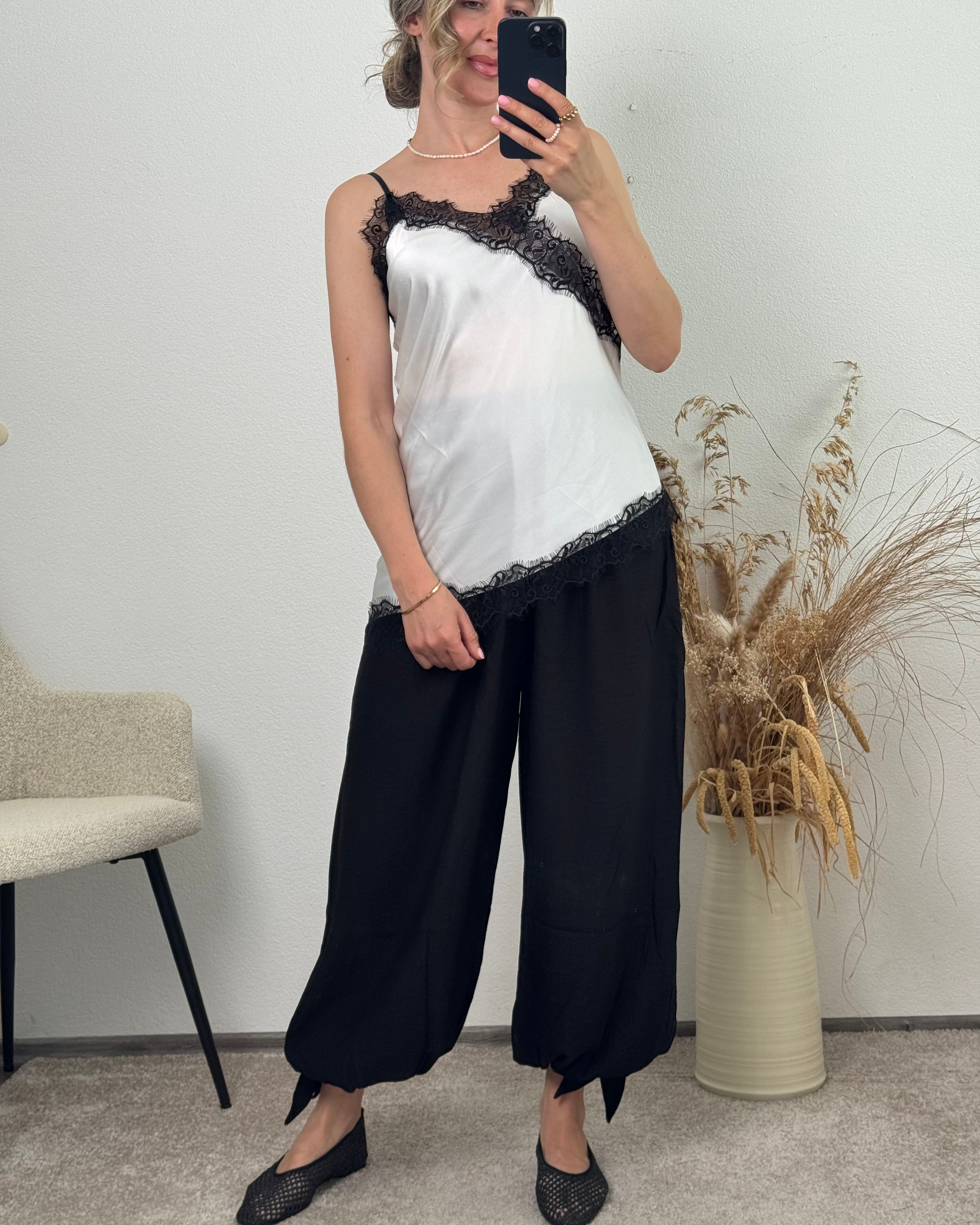 leichte Ballonhose schwarz