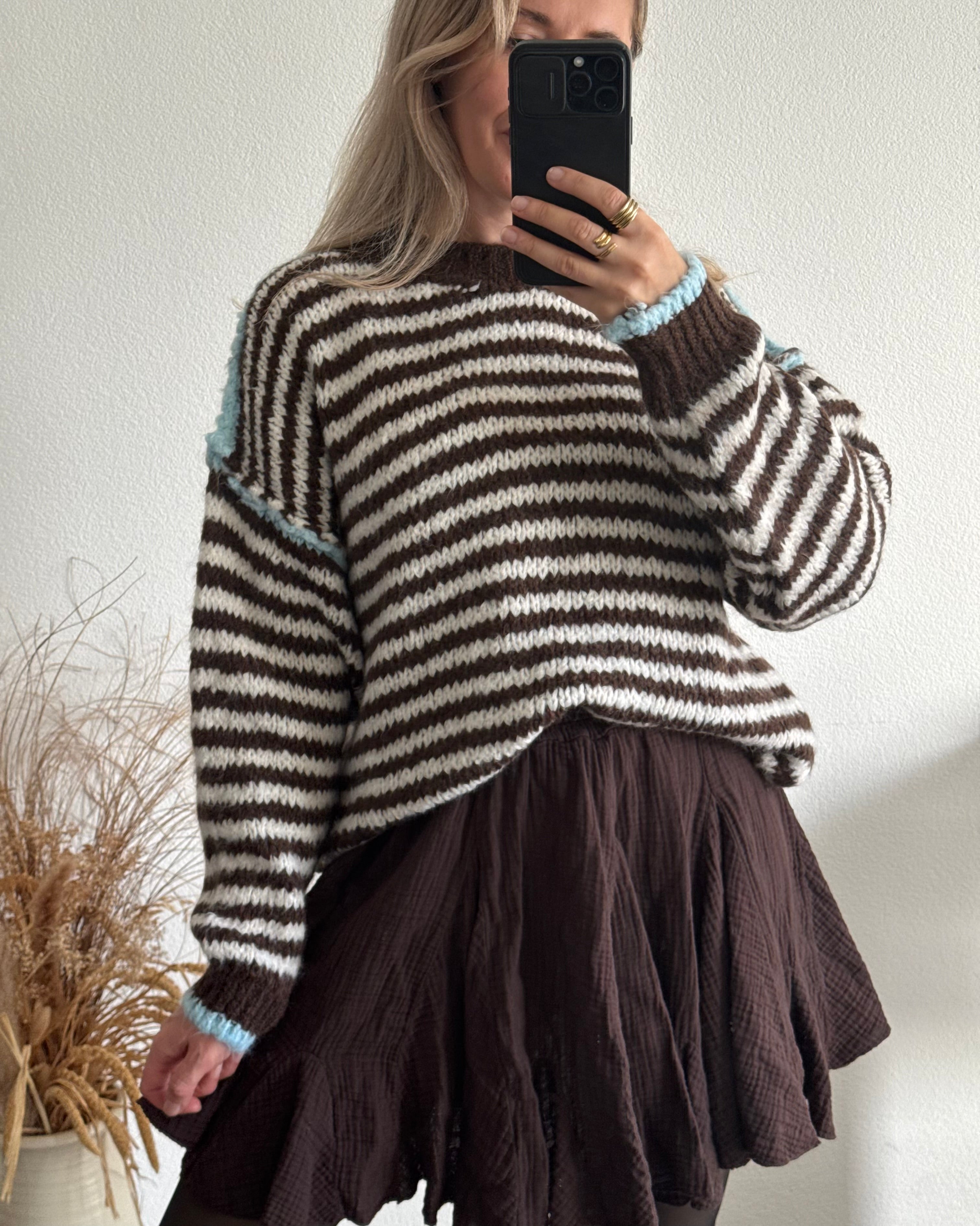 Kuschelweicher Strickpullover Chocolate Blue