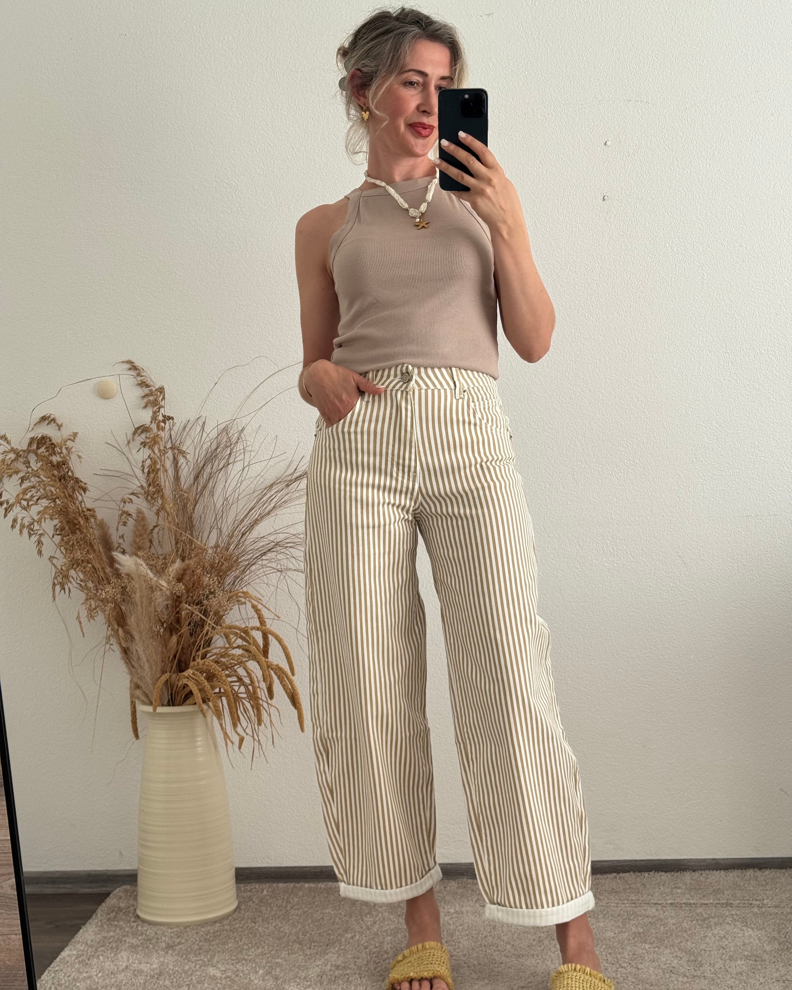 Stretch Ballon Jeans Stripes