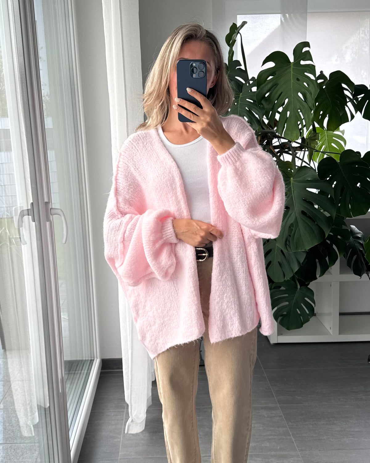 Offener Oversize Cardigan Lea Rosa