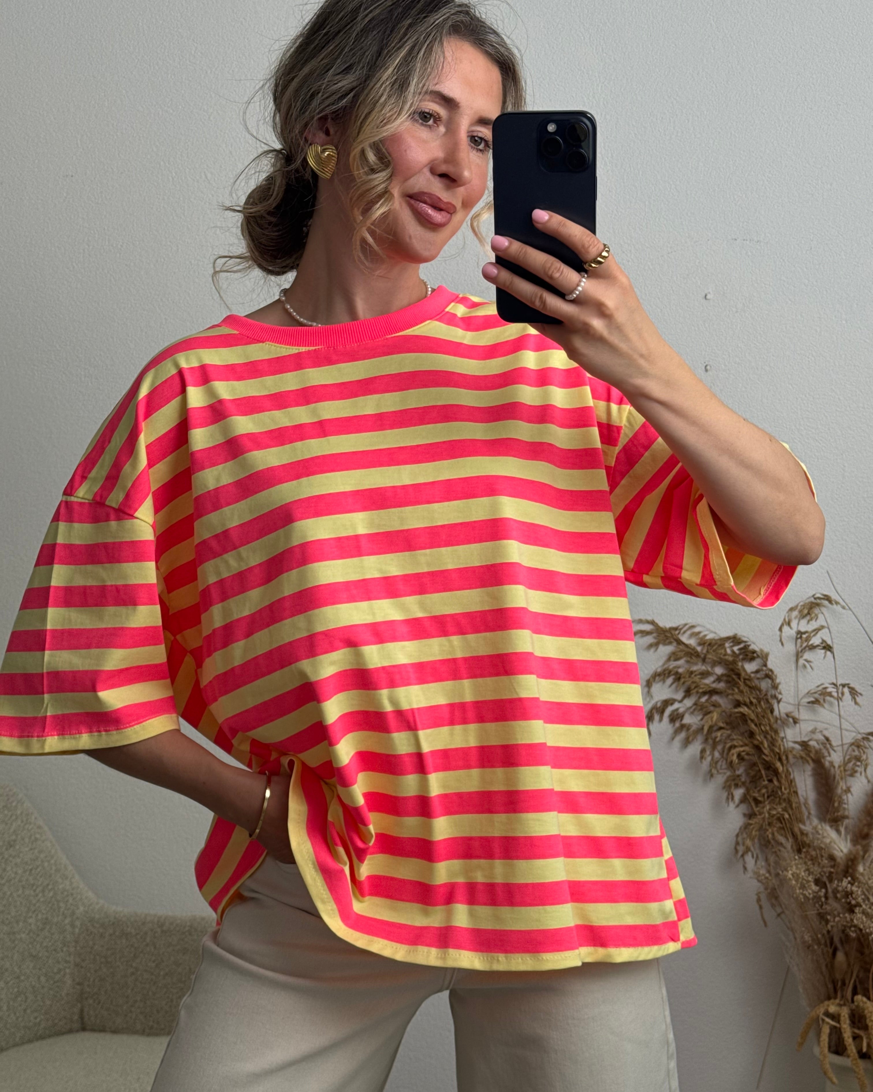 Open Tie Back Shirt pink