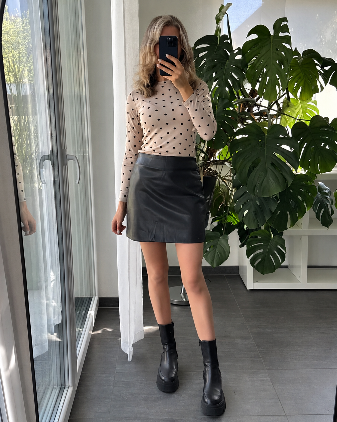 Polka Dot Longsleeve Taupe