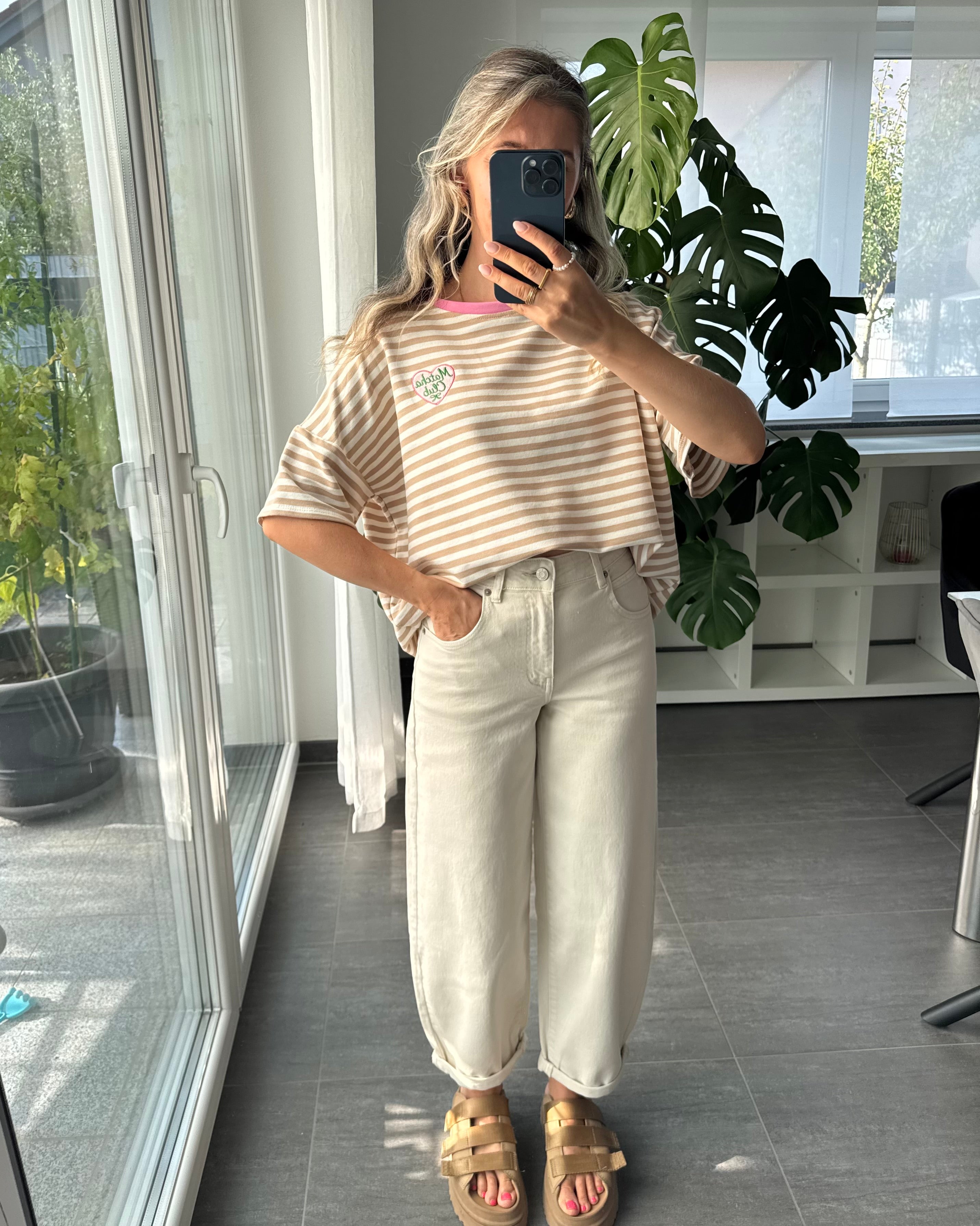 Shirt Streifenliebe Matcha Club Beige