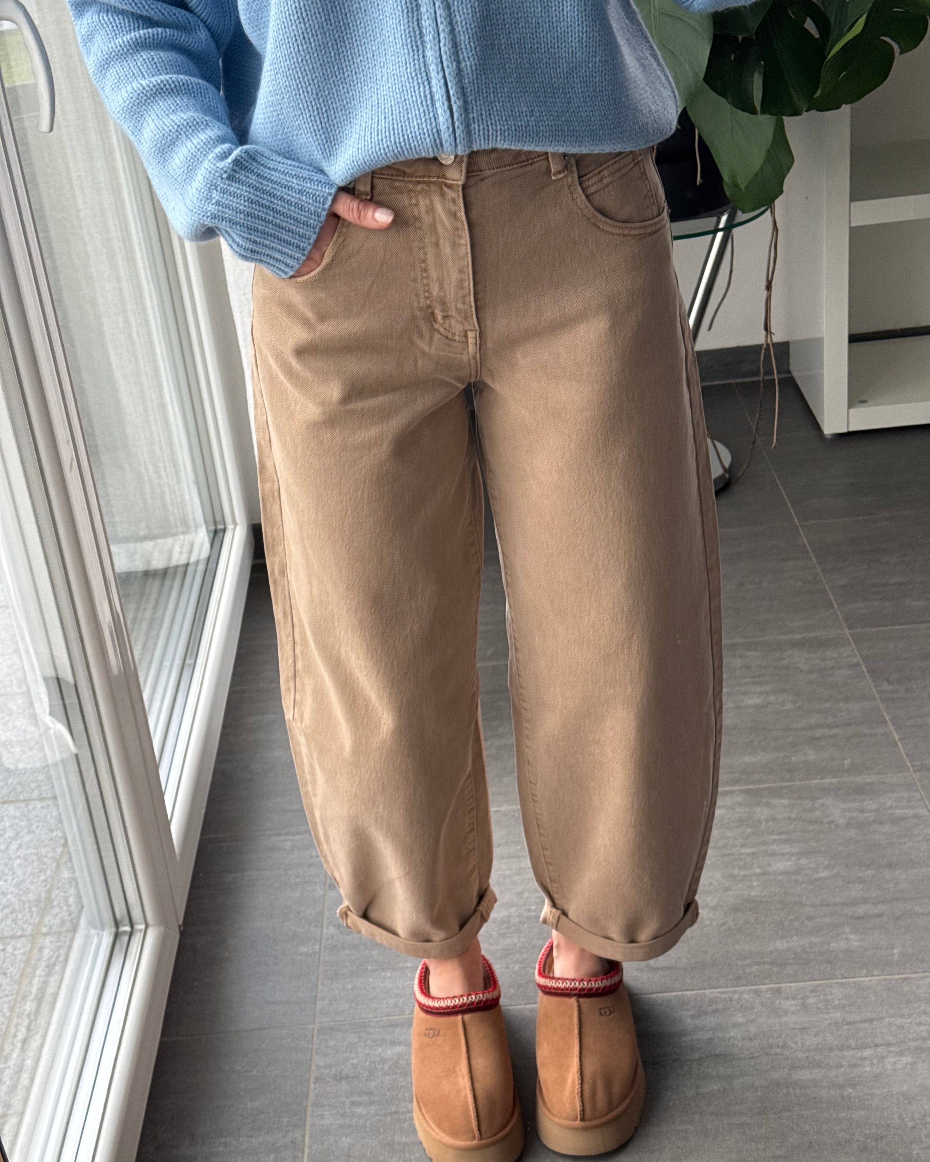 Stretch Balloon Jeans Taupe 2.0