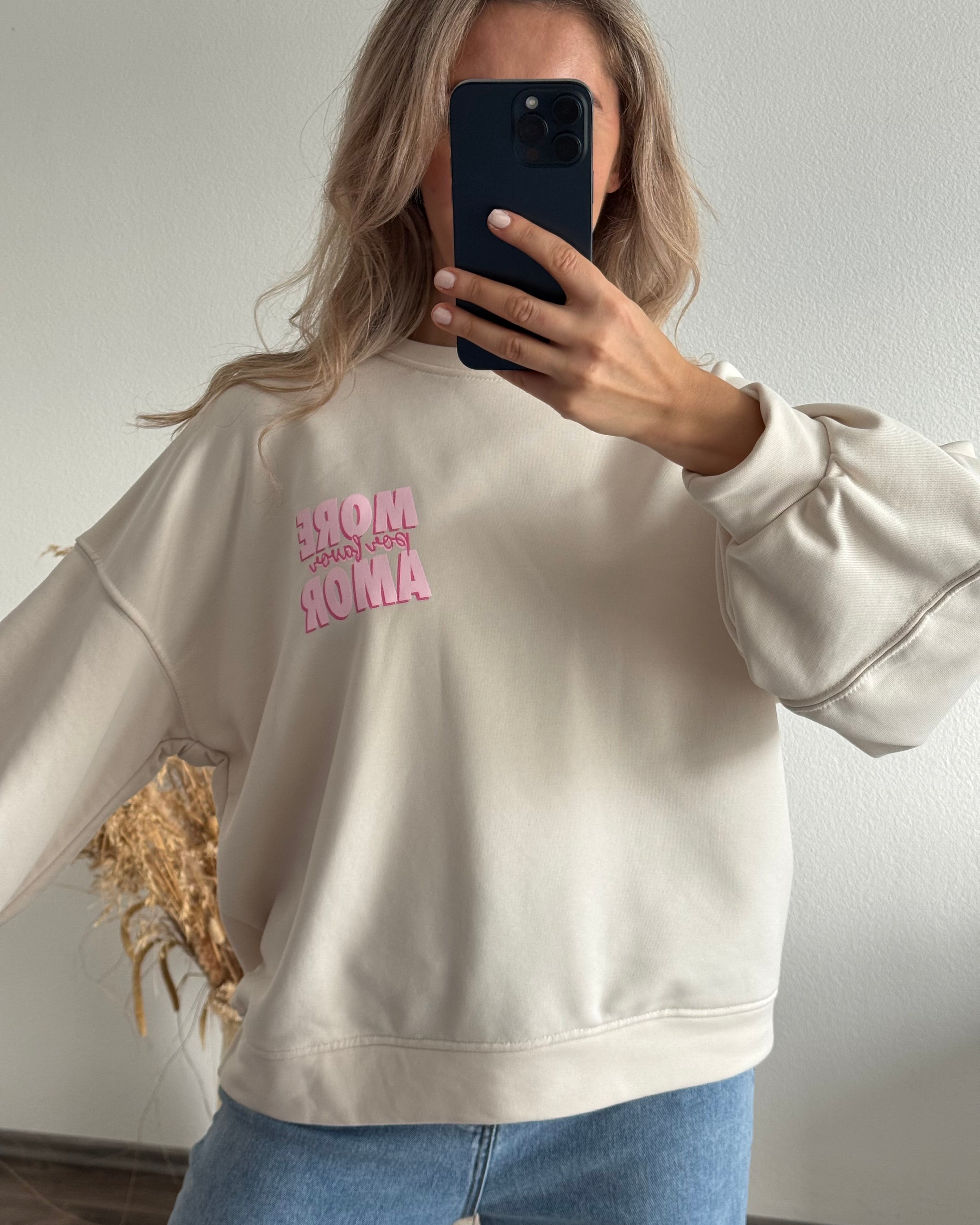 Sweater MORE AMORE POR FAVOR beige