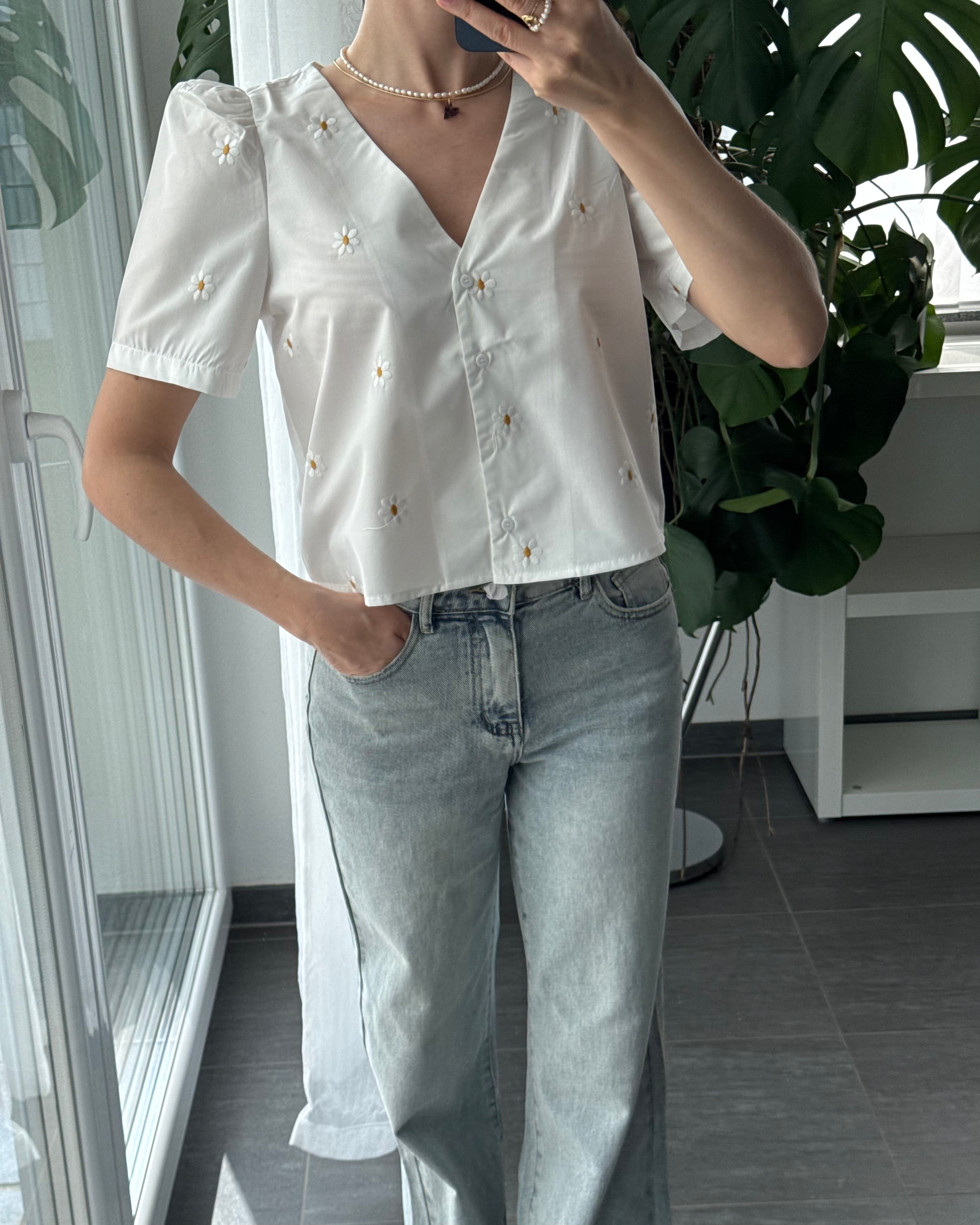 Bluse Flower Kiss Weiß