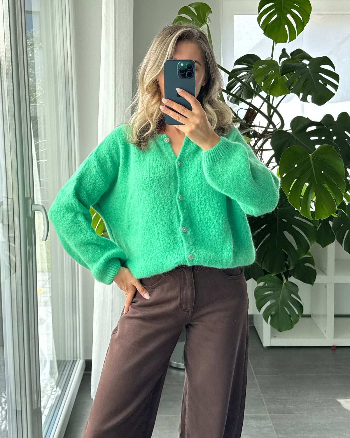 Kuscheliger Cardigan Sina Grün
