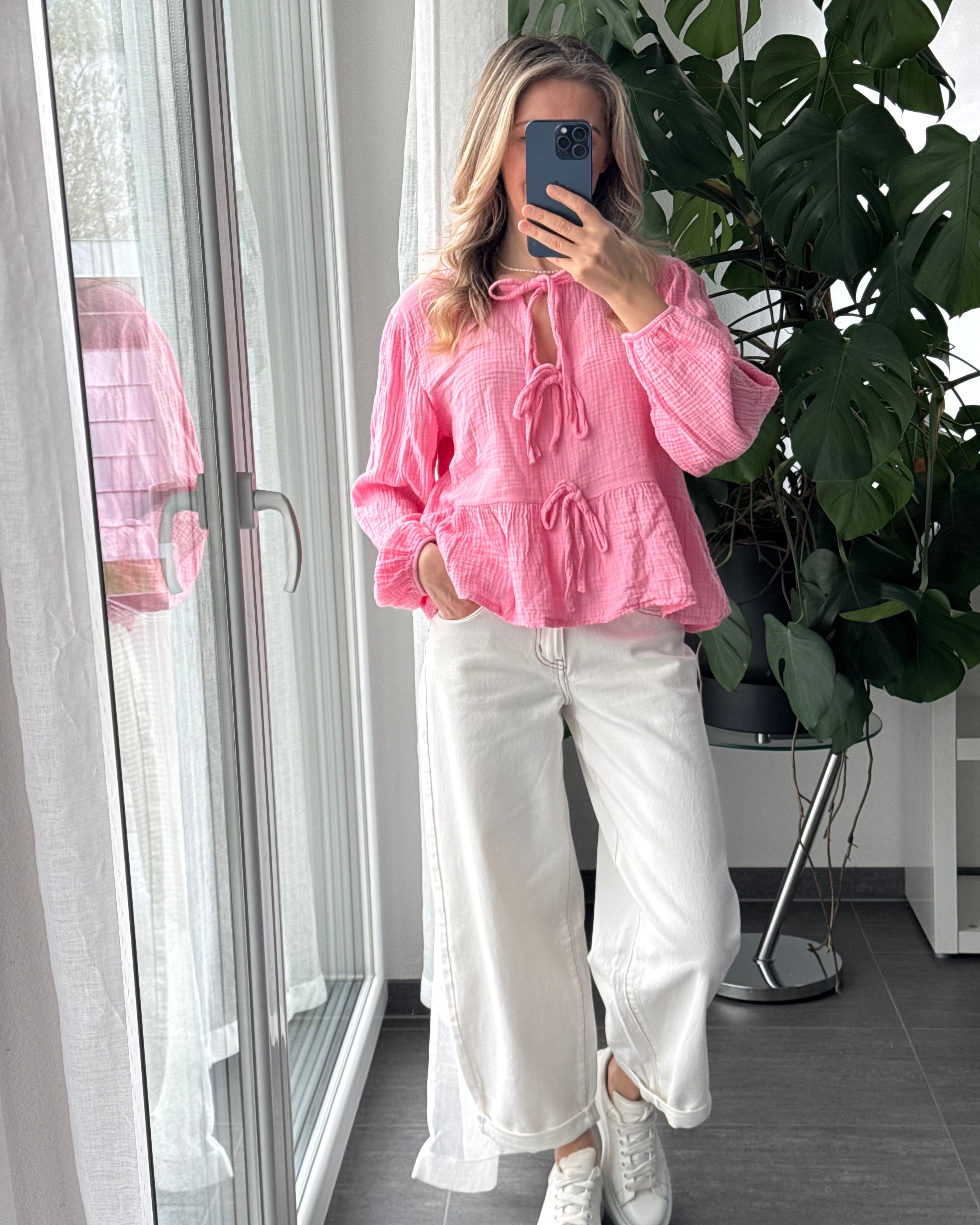 Musselinbluse Melly bubblerosa