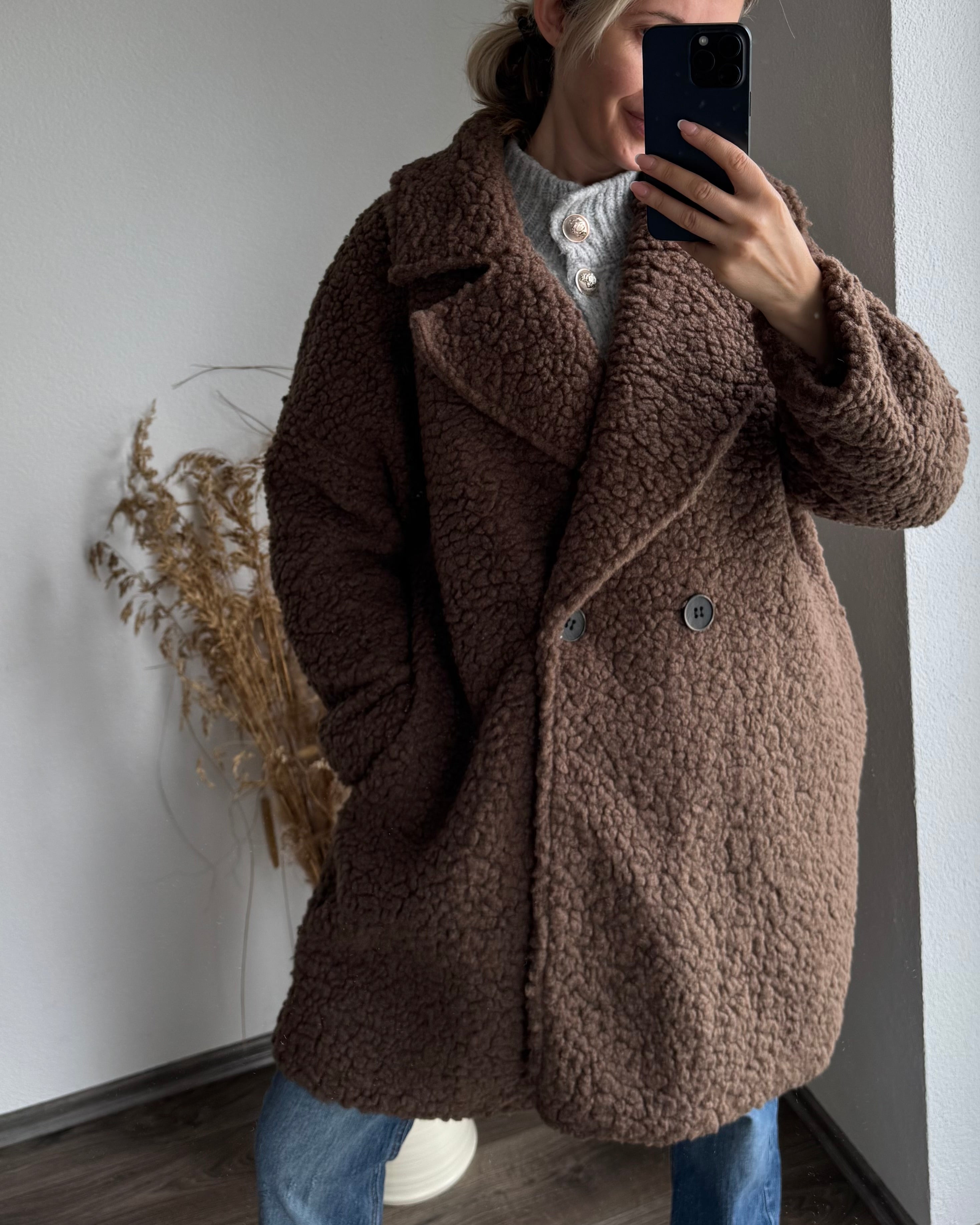 Teddy Mantel Midi BRAUN