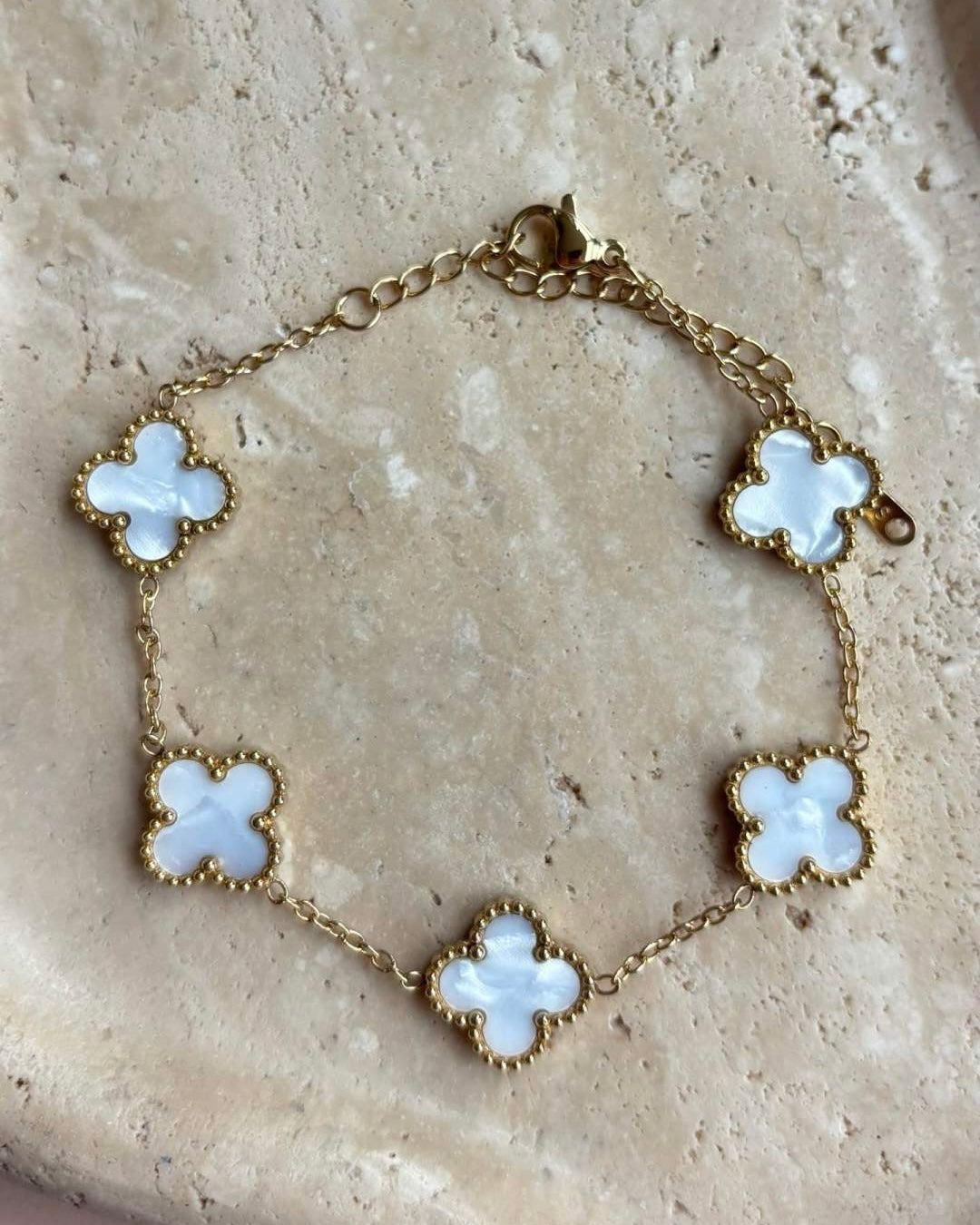 Armband Kleeblatt Perlmutt