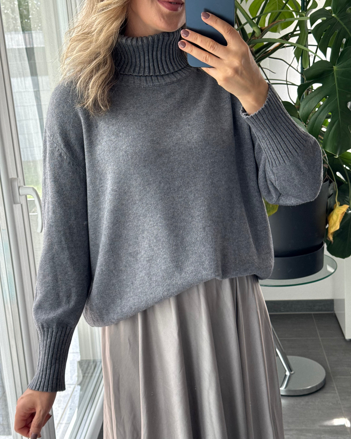 Rollkragenpullover Soft Turtleneck Anthrazit