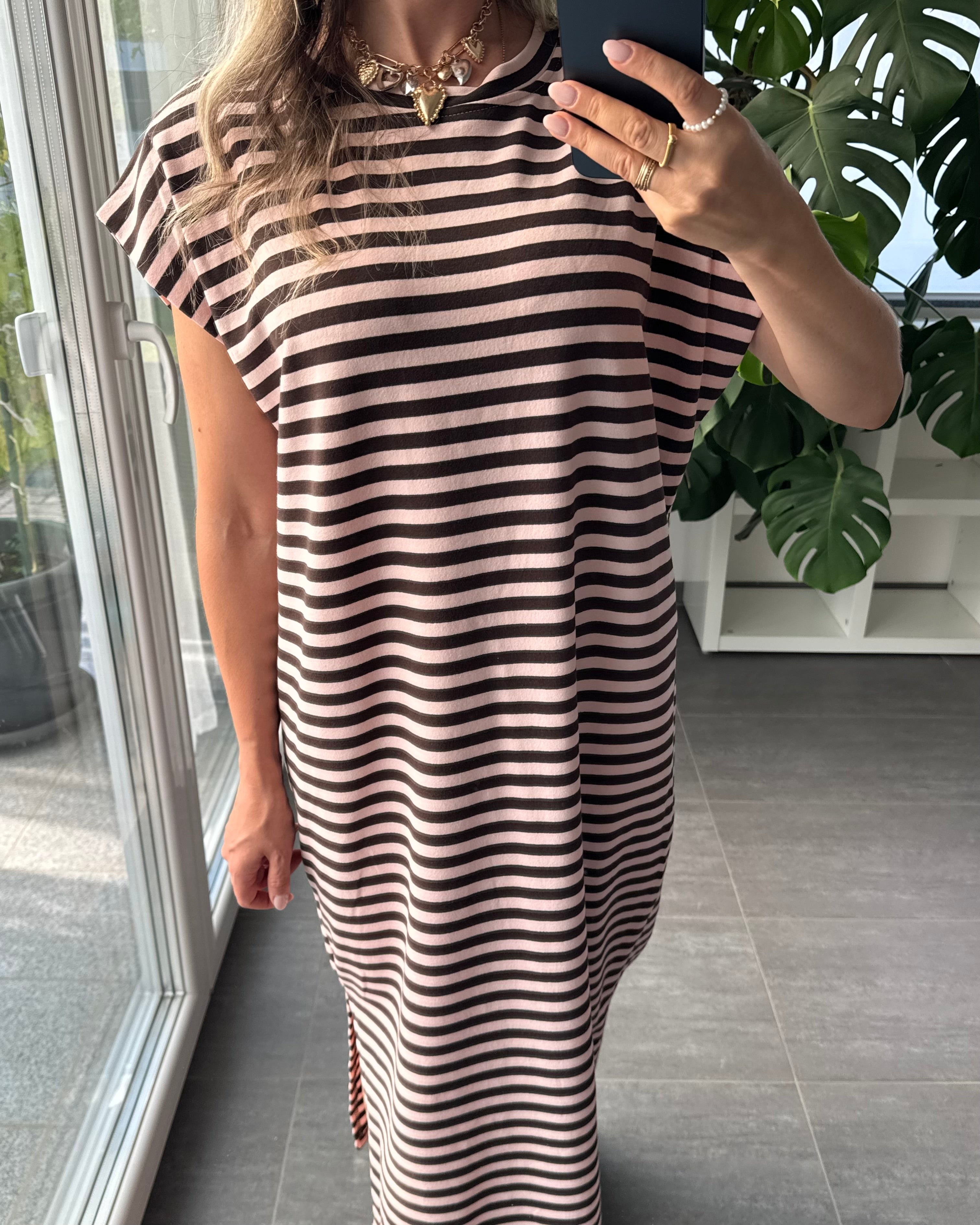 Midikleid Sienna Stripes Braun