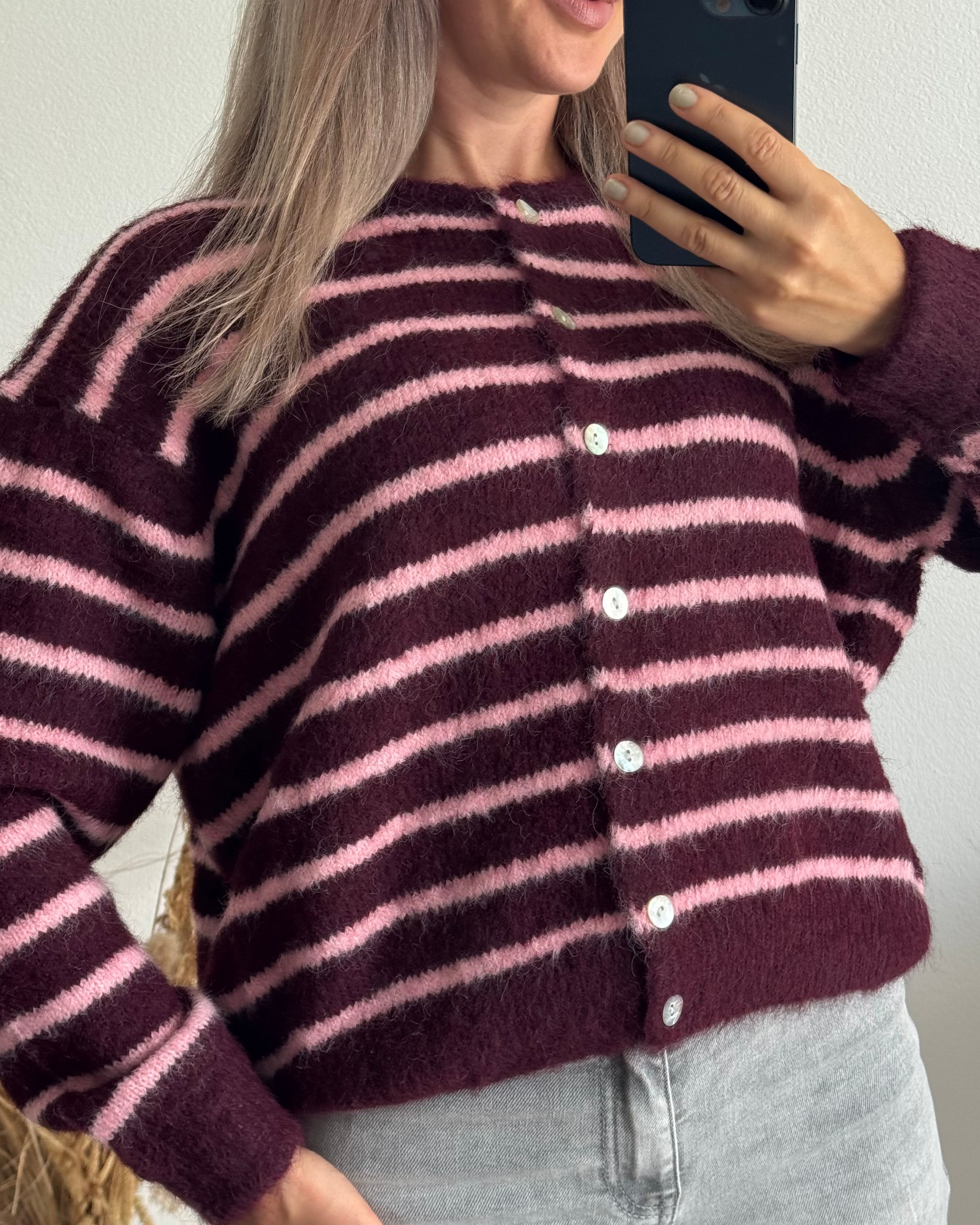 Cardigan Nele Bordeaux