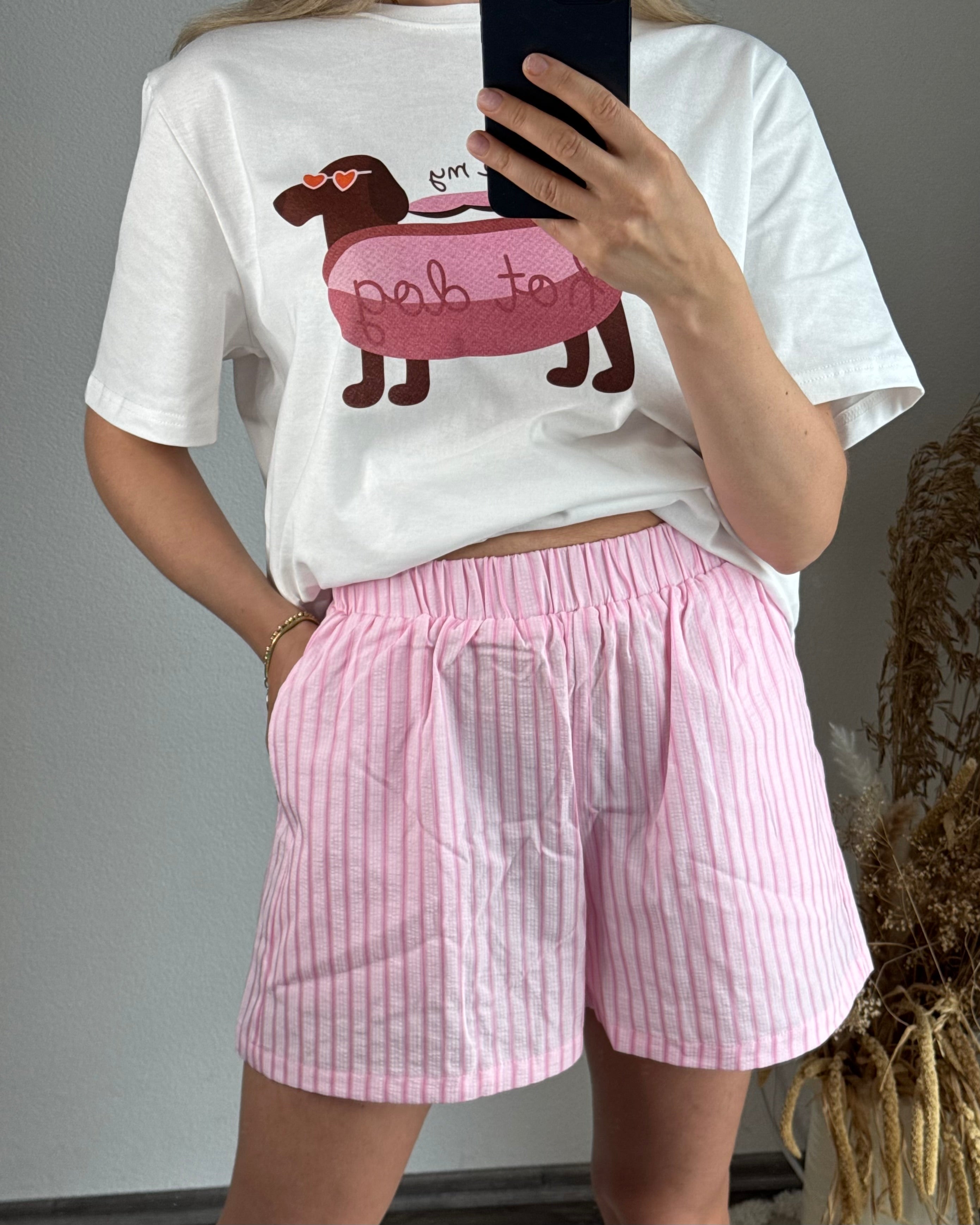 EINZELTEIL stripes Short rosa VOM UMTAUSCH AUSGESCHLOSSEN