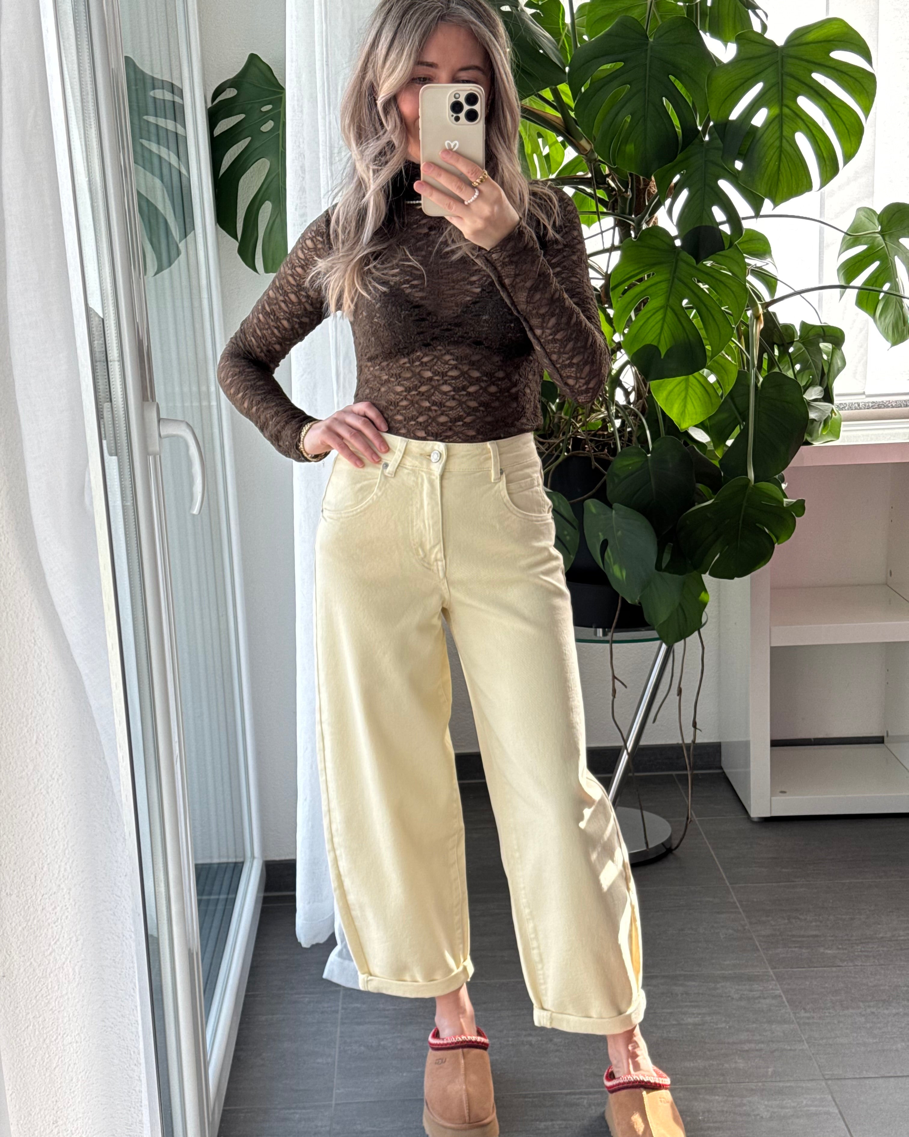 Stretch Balloon Jeans Butter yellow