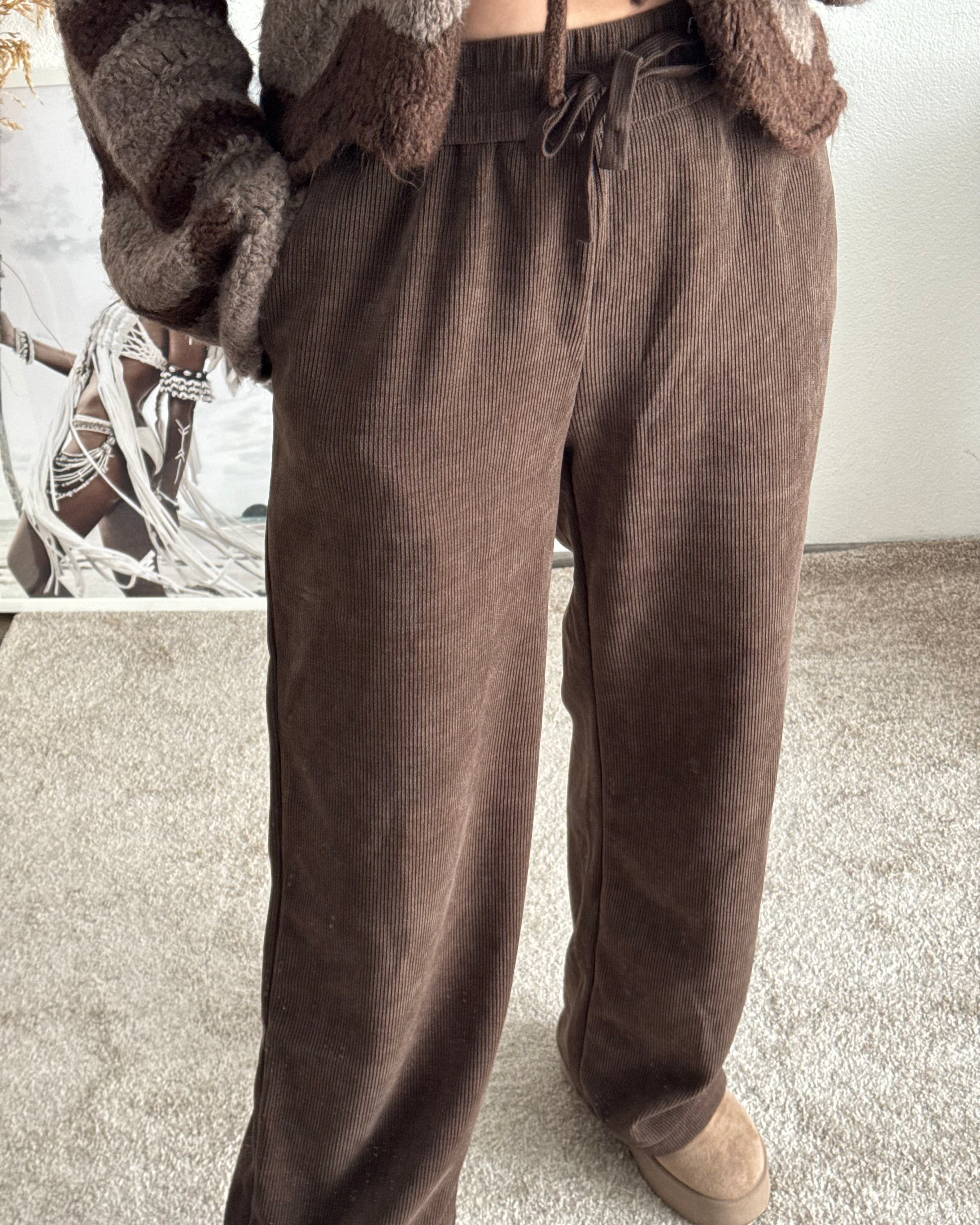 Cordhose SCHOKOBRAUN kürzere Variante