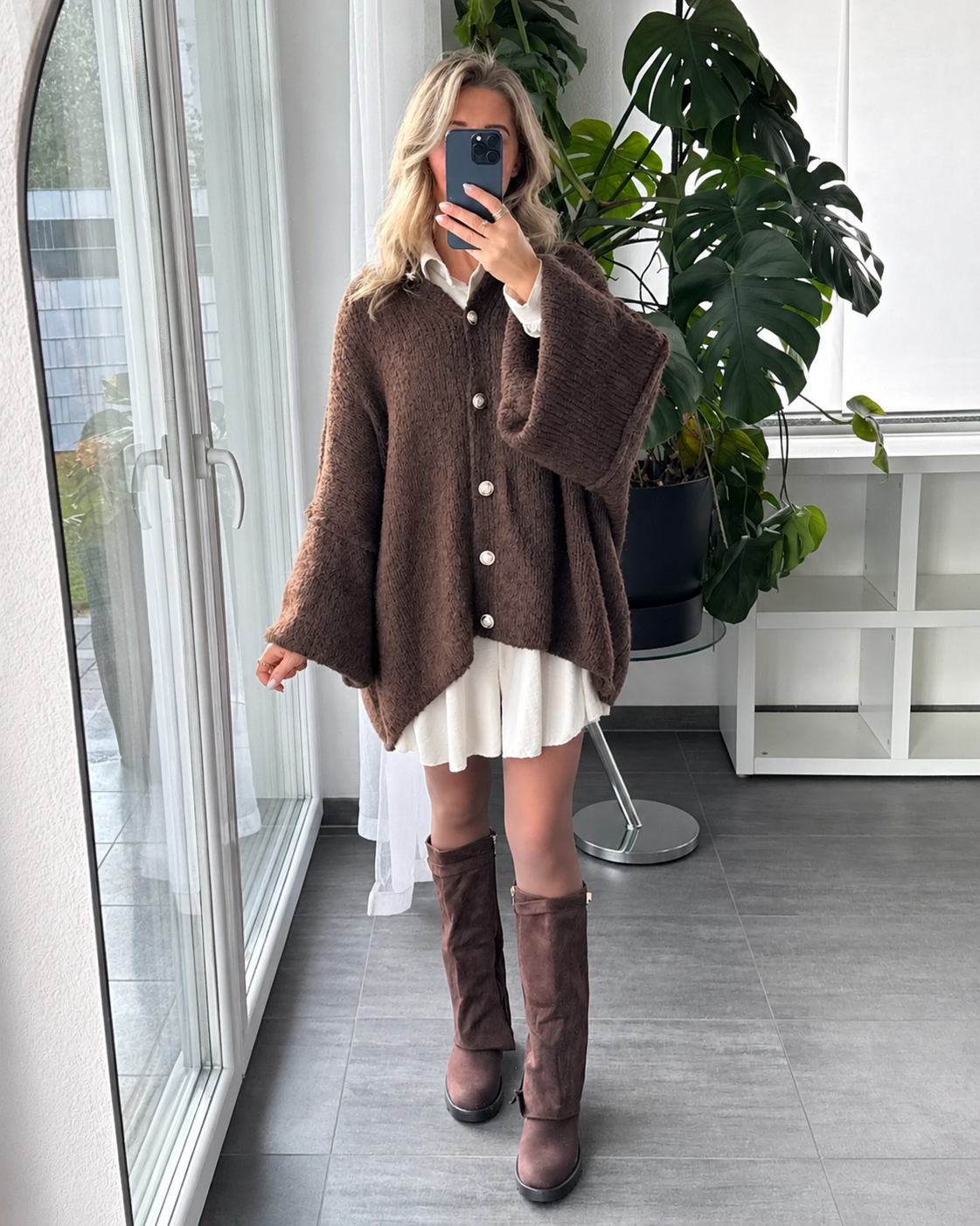Strickjacke Elly Braun