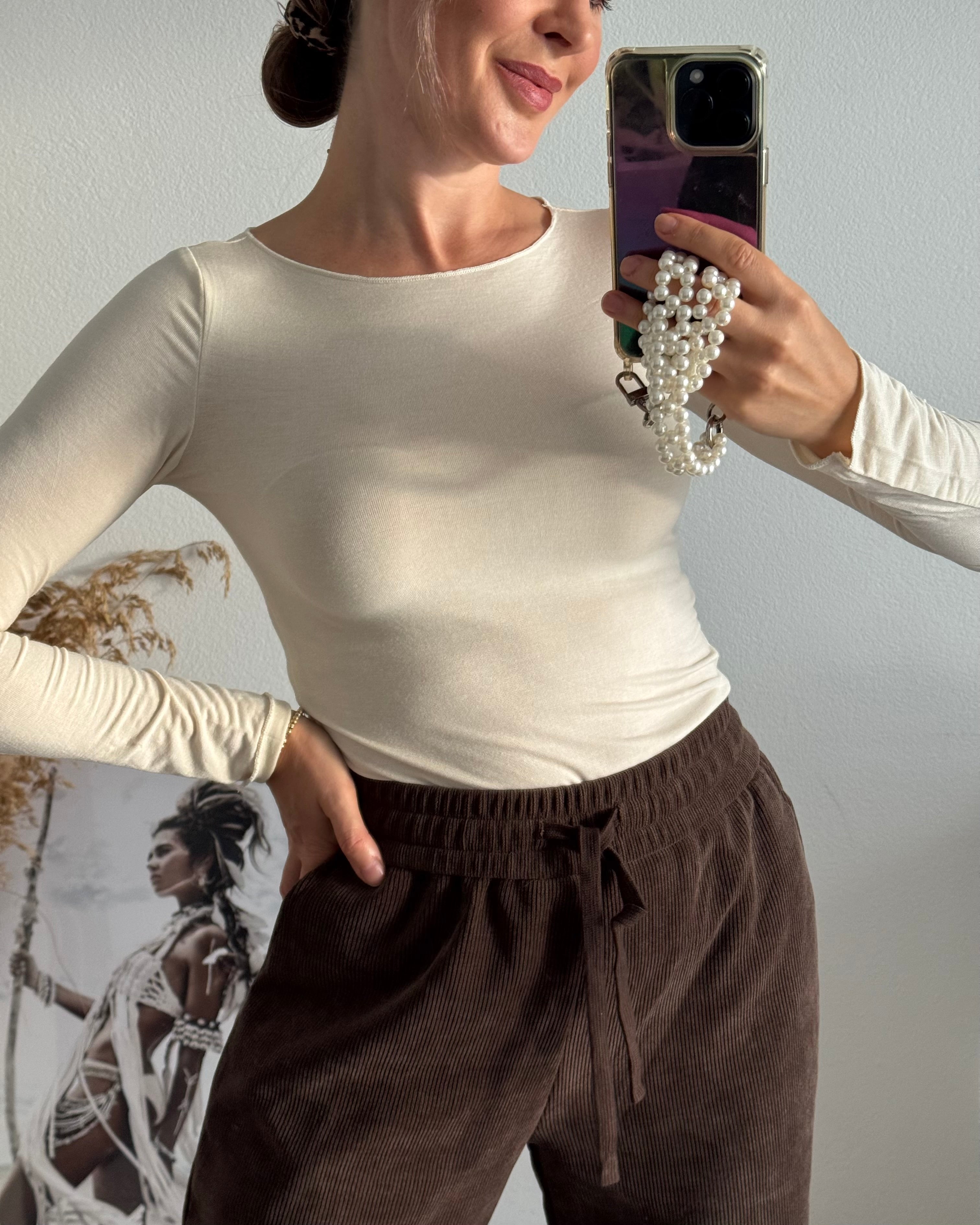 Supersoft & Stretchy Basictop BEIGE