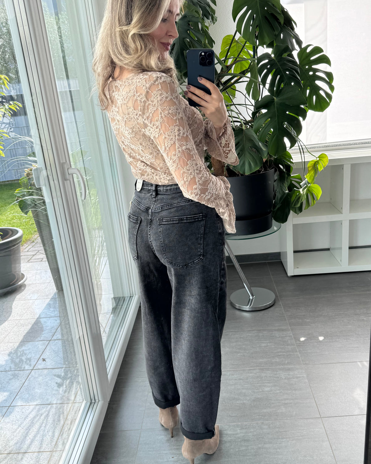Stretch Ballon Jeans Antrazit