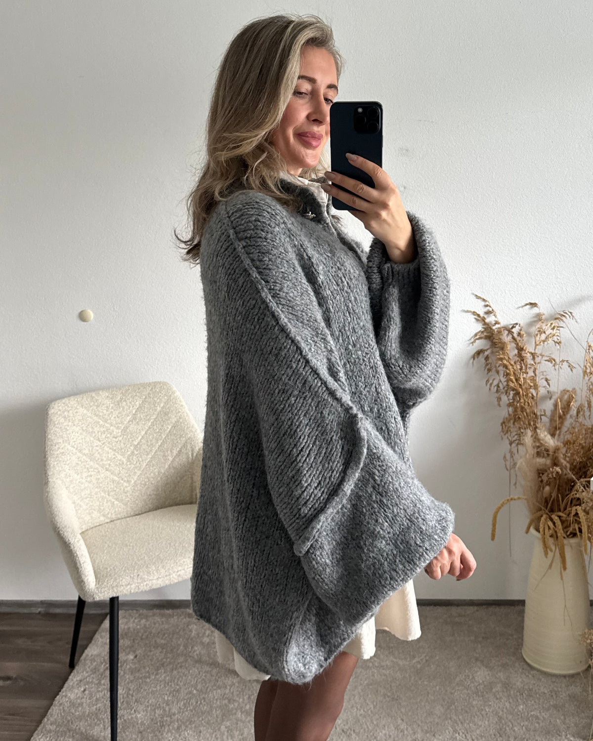 Strickjacke Elly Grau