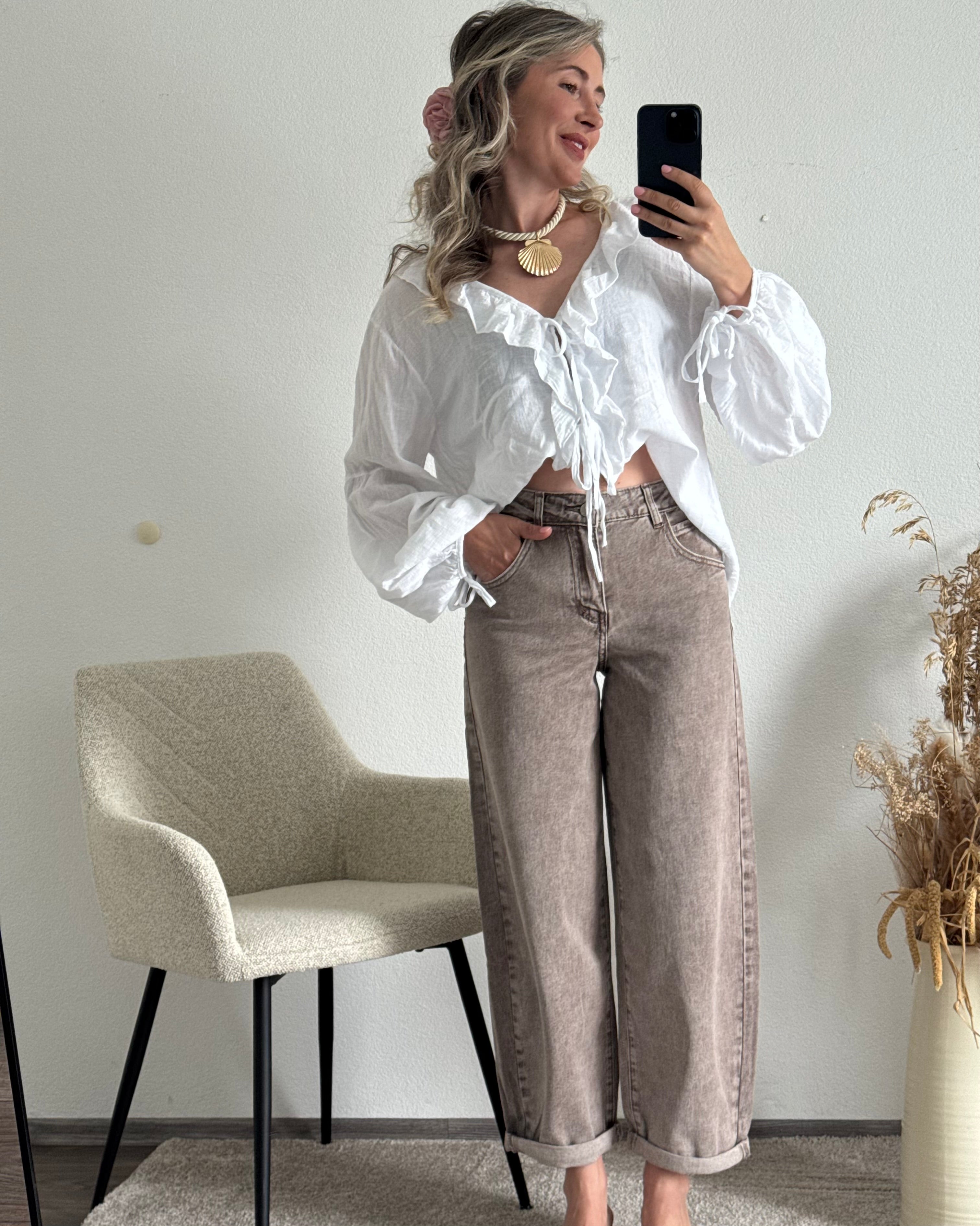 Stretch Ballon Jeans Mocha