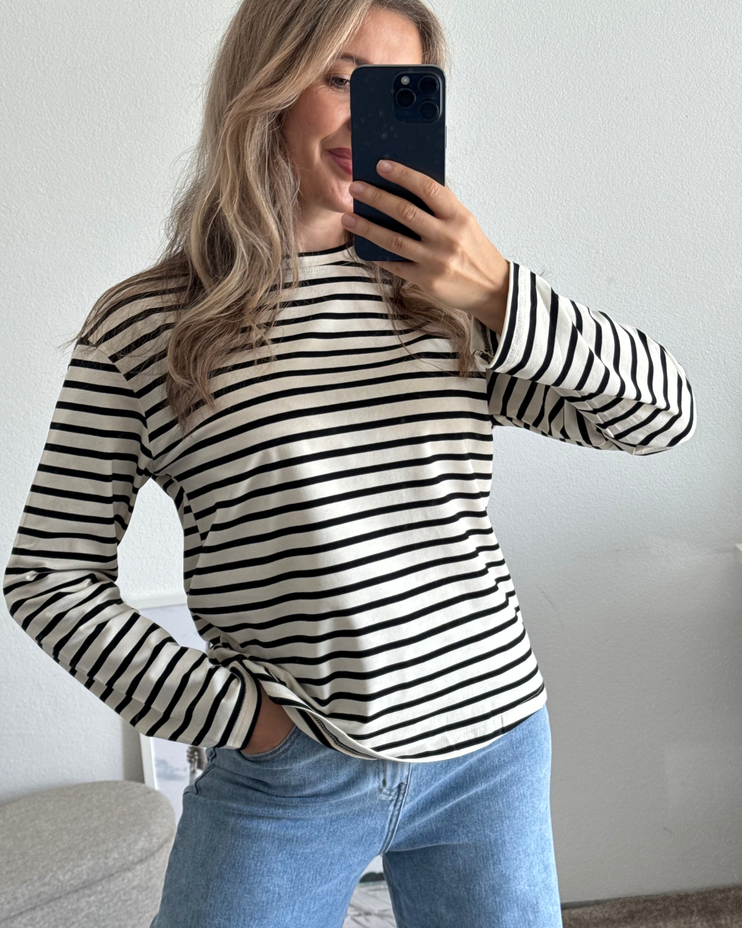 Shirt Everyday Weiß gestreift