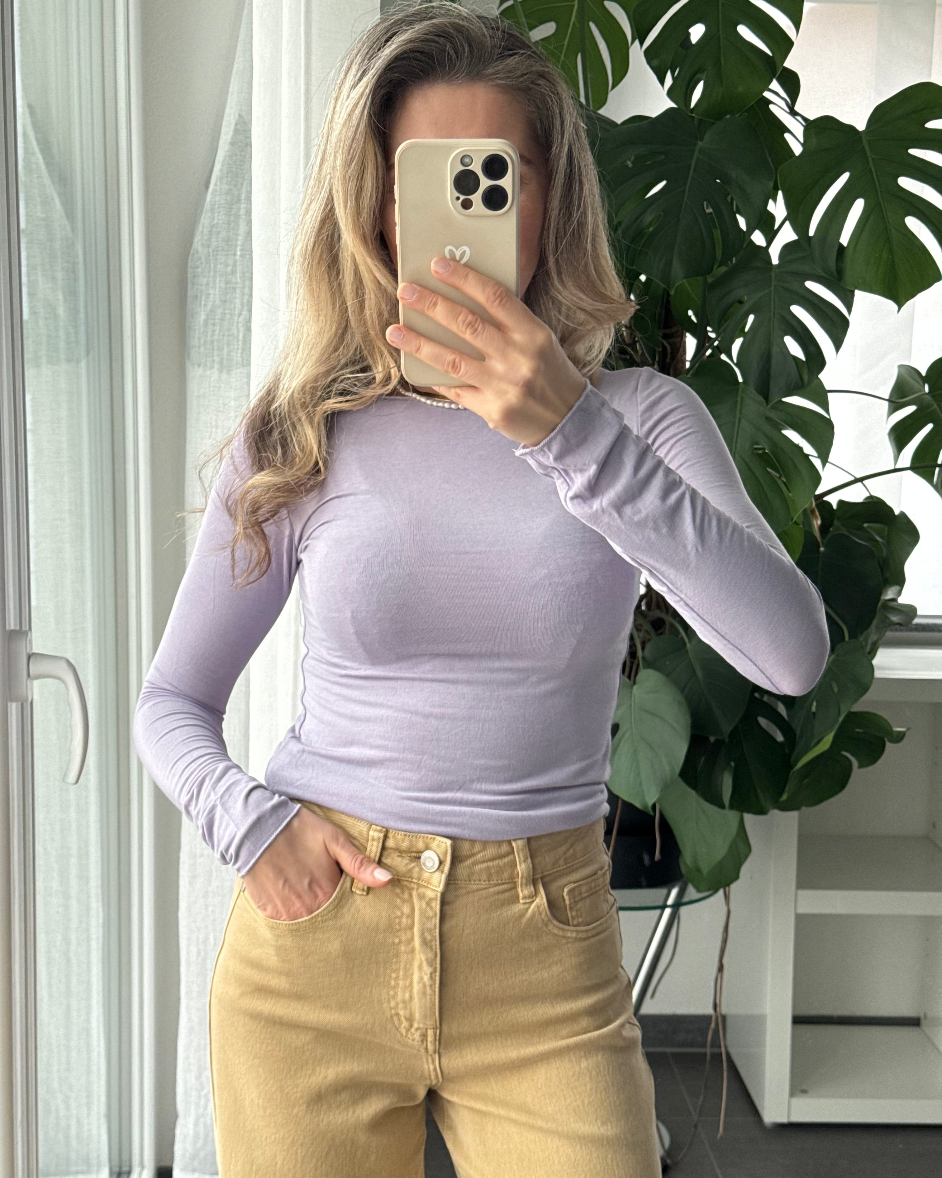 Supersoft & Stretchy Basictop Flieder