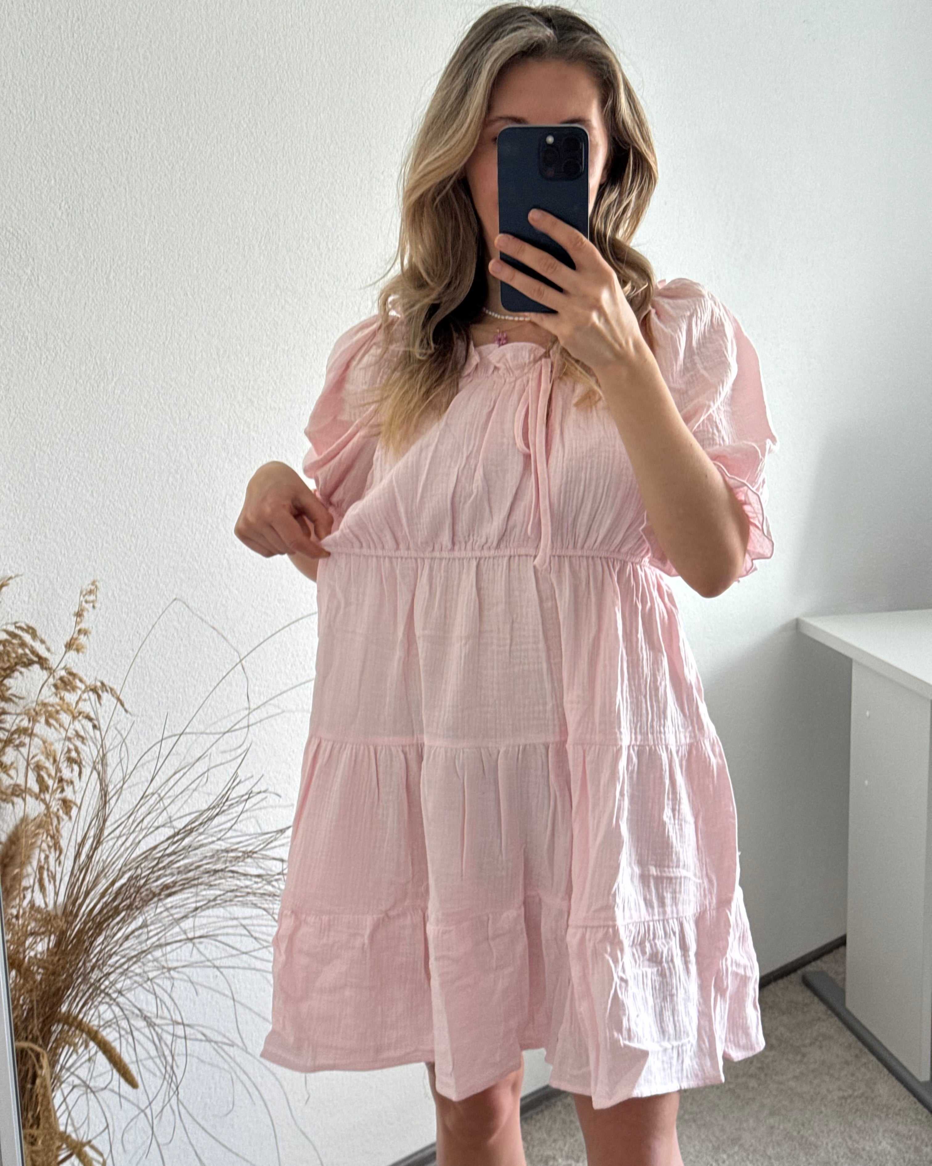 Musselinkleid Frühlingsflüstern Rosa