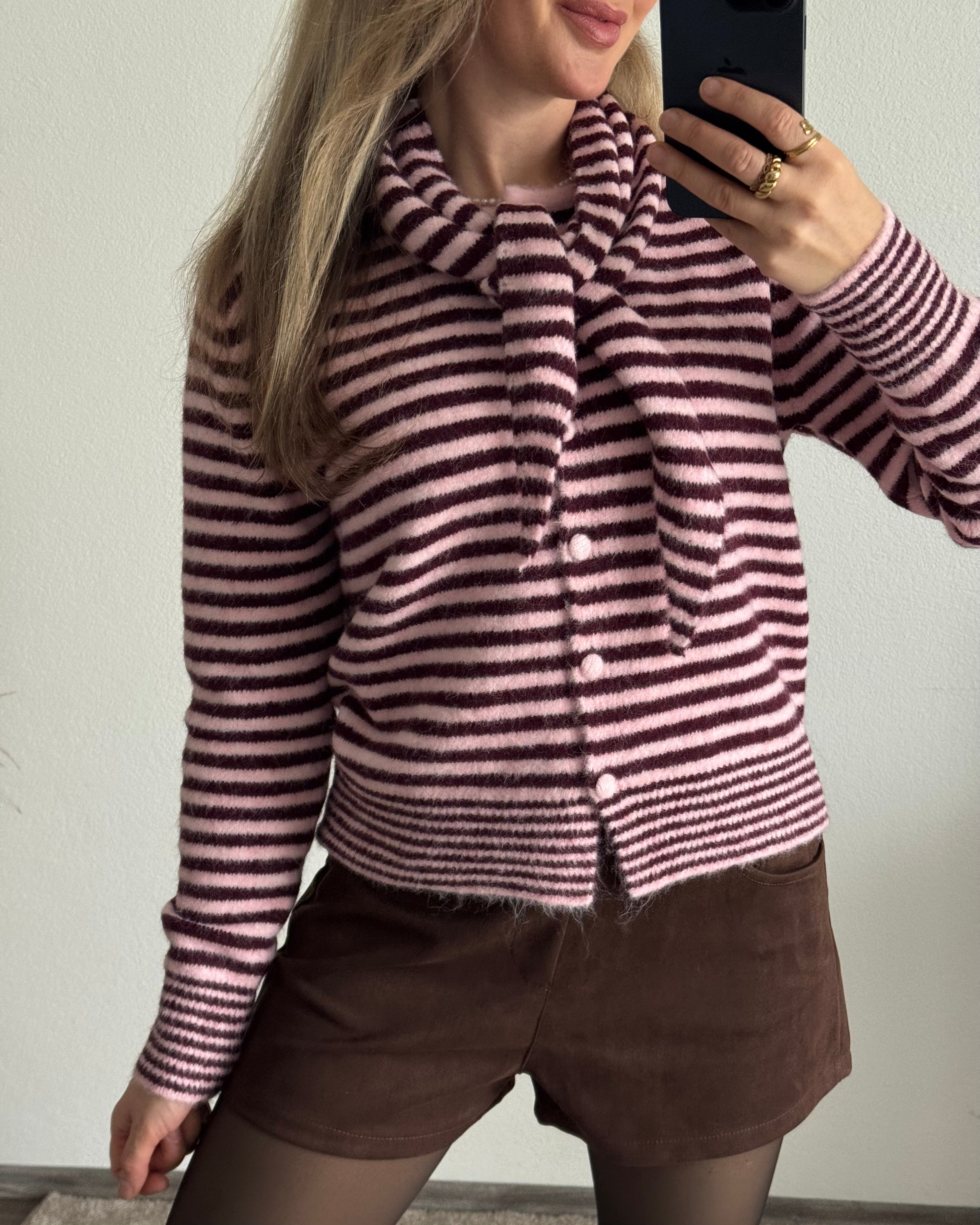 Cardigan mit Dreieckschal