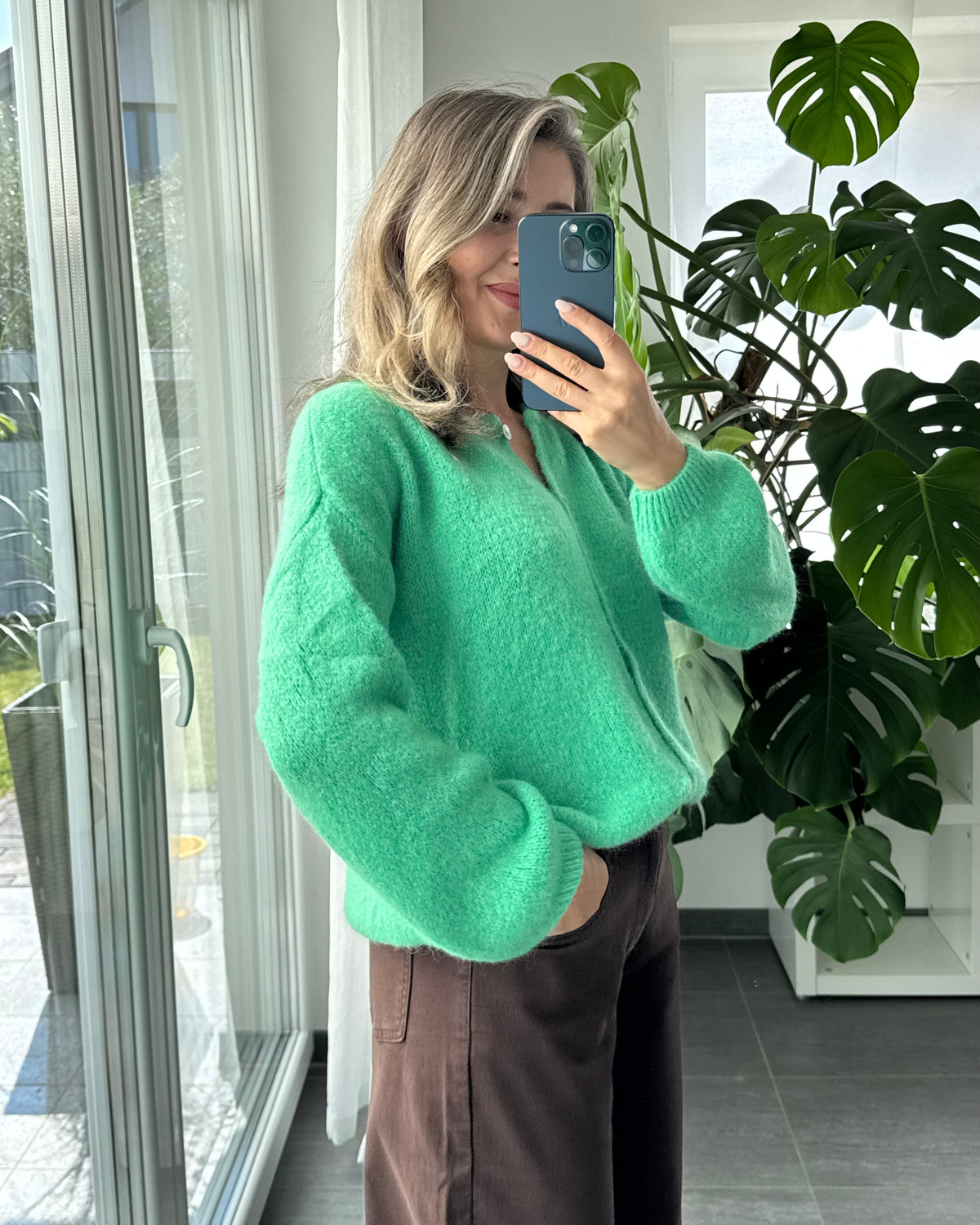 Kuscheliger Cardigan Sina Grün