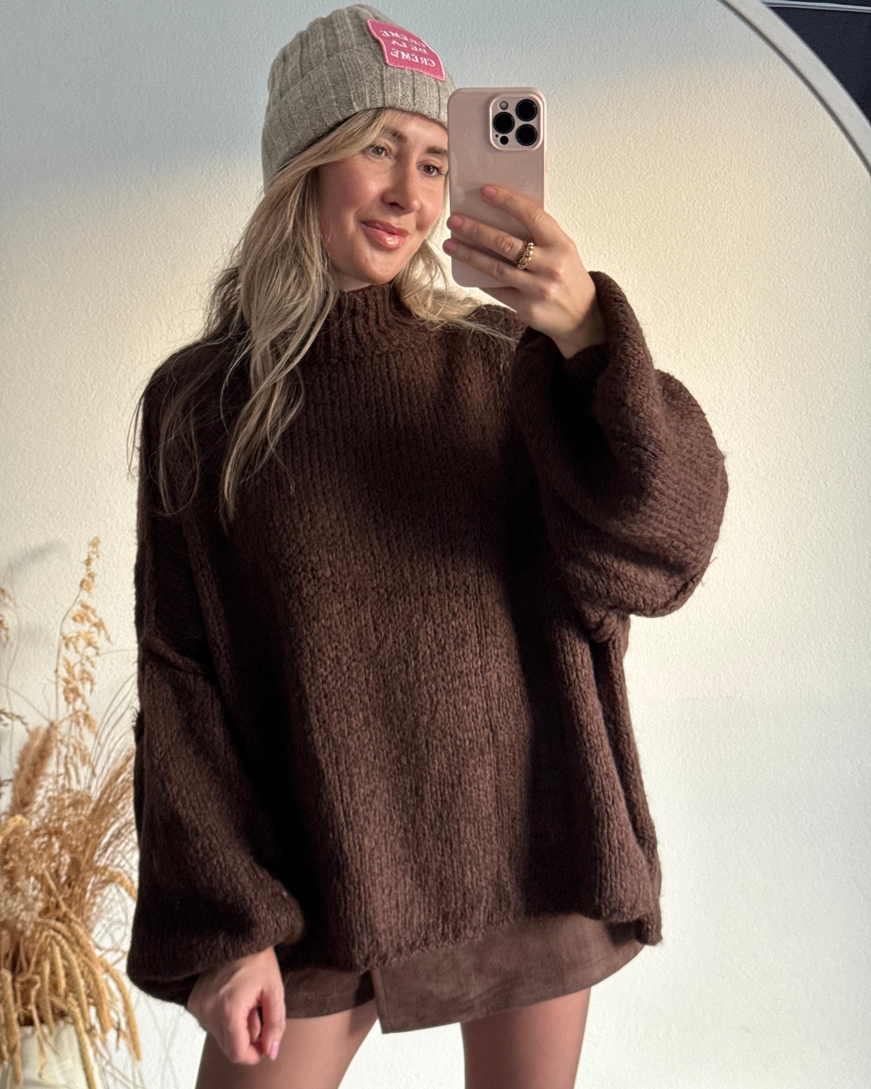 Flauschi Oversize Pulli SCHOKO