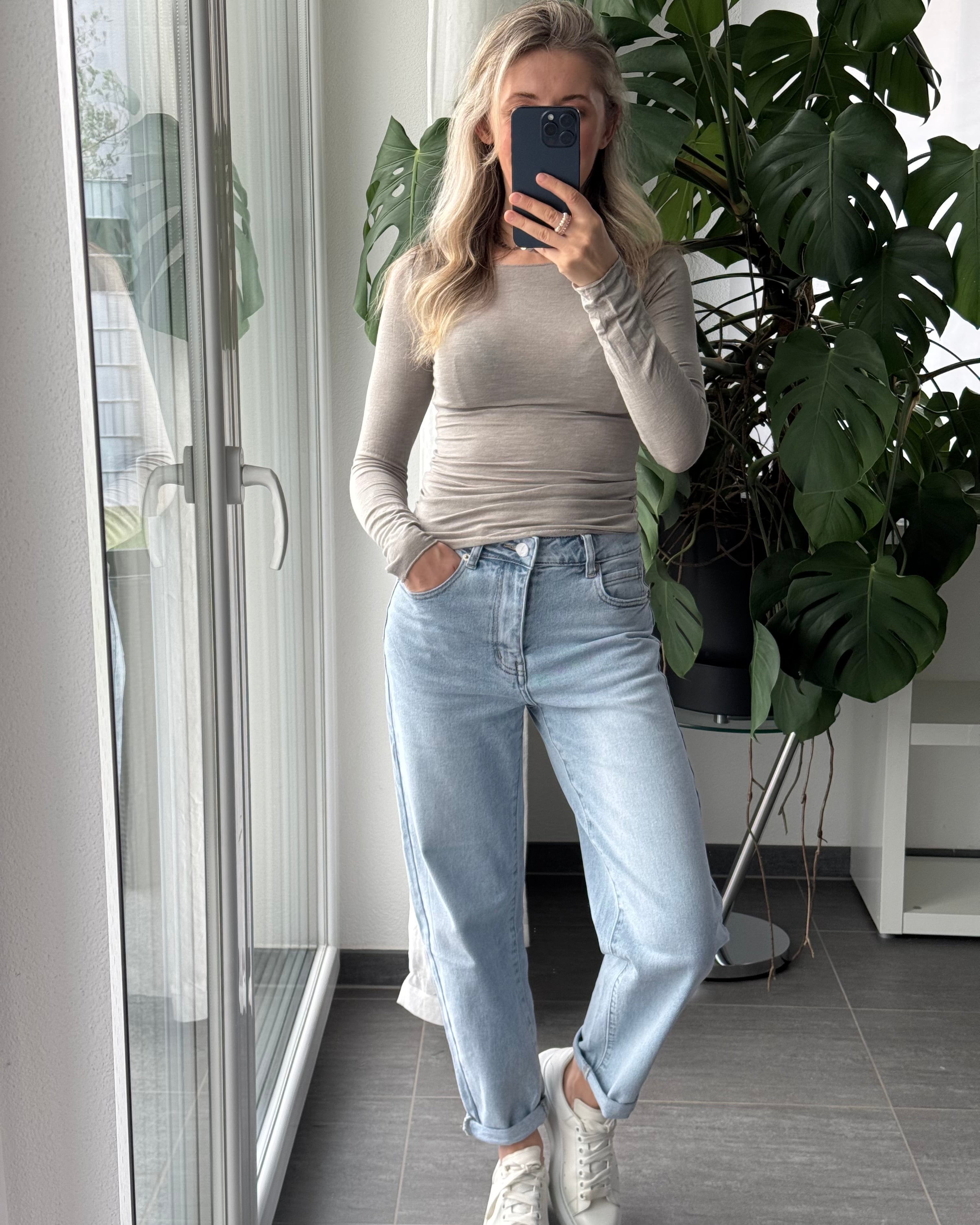 Supersoft & Stretchy Basictop Hellgrau